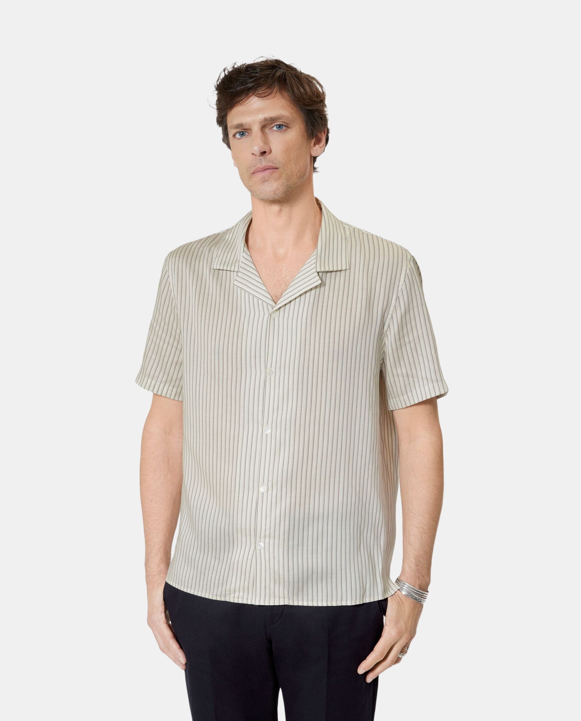 The Kooples - Camisa de hombre de rayas de manga corta.