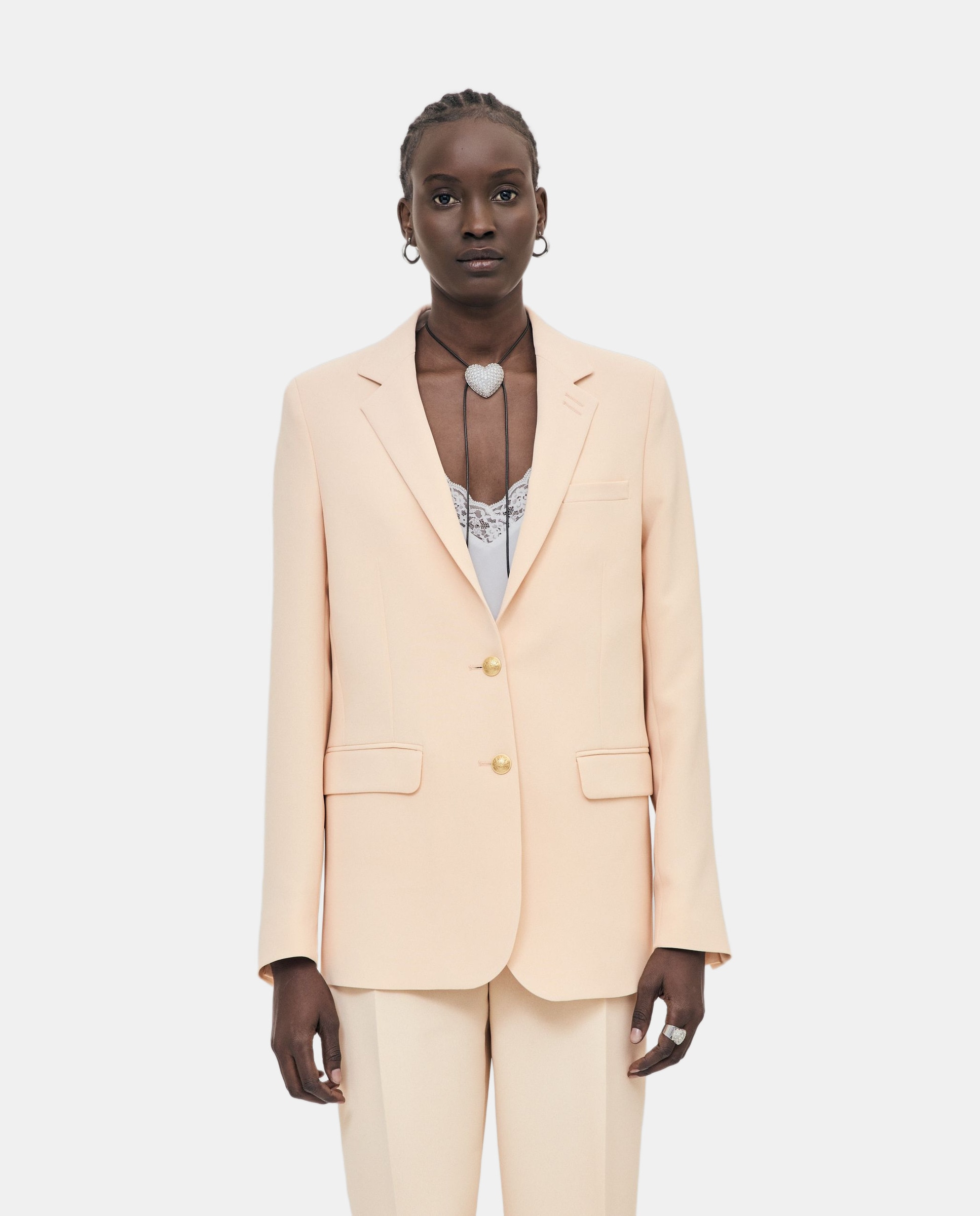 The Kooples - Traje de chaqueta recto verde.