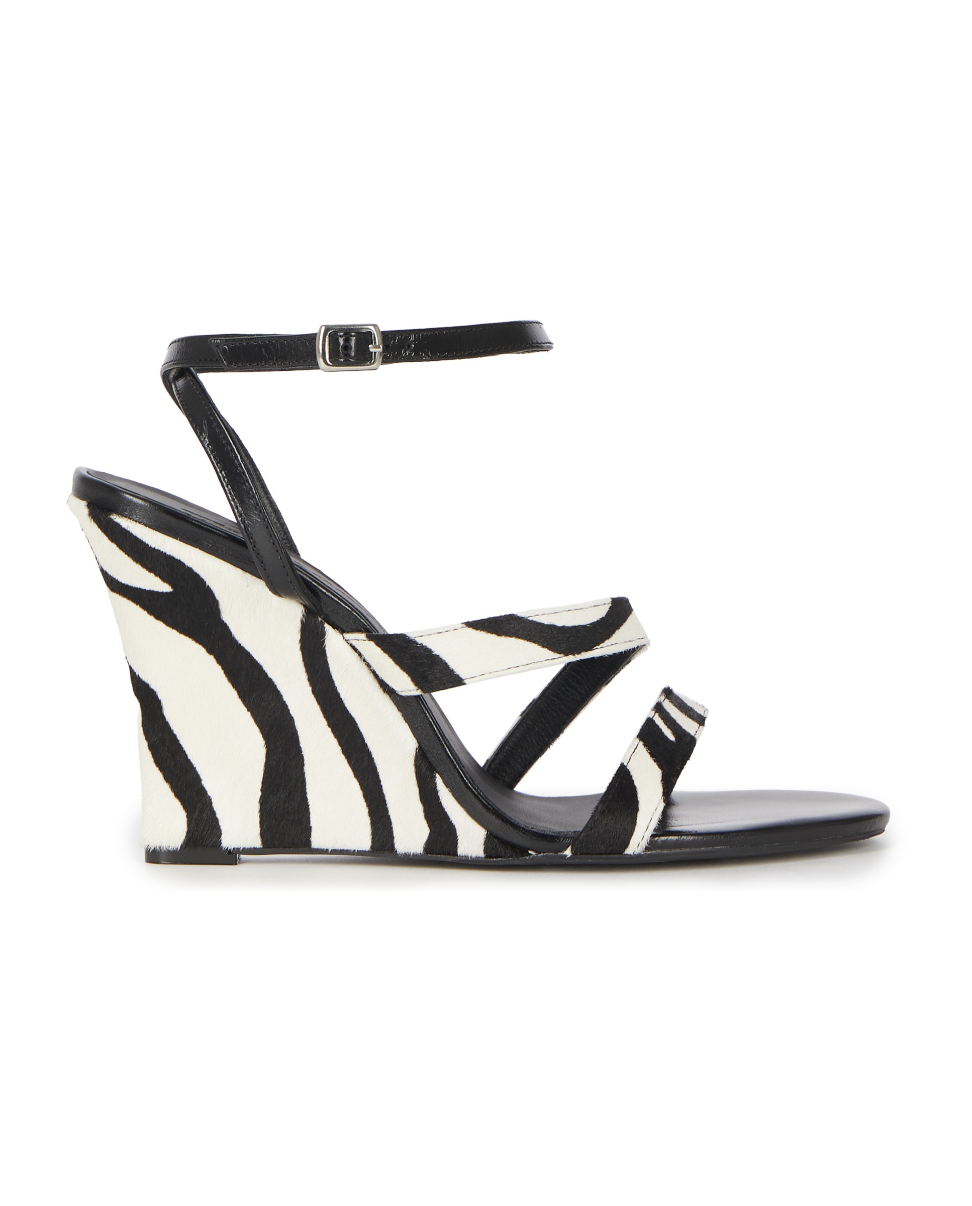 The Kooples - Sandalias con tacón de cuña efecto potro.