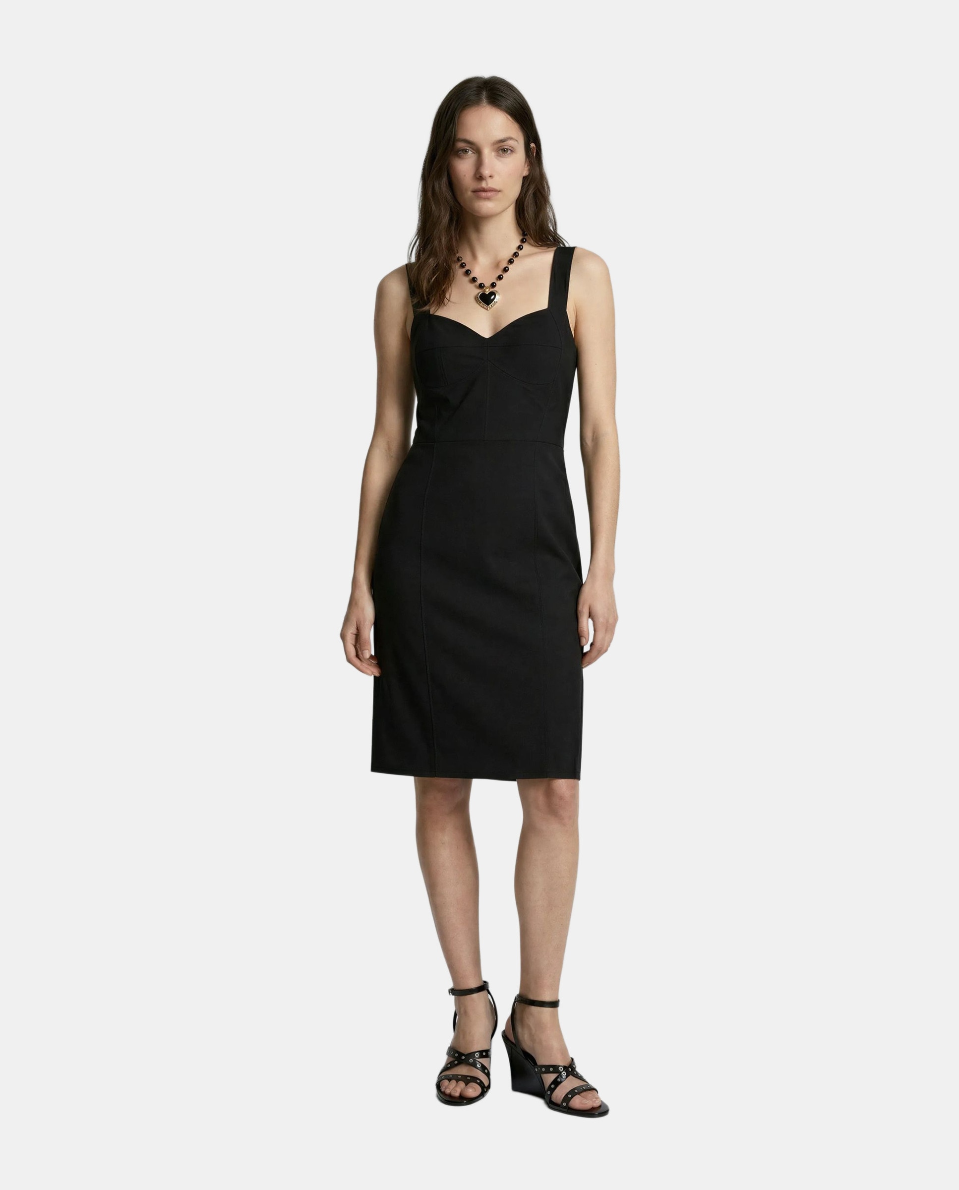The Kooples - Vestido corto efecto corsé de lana.