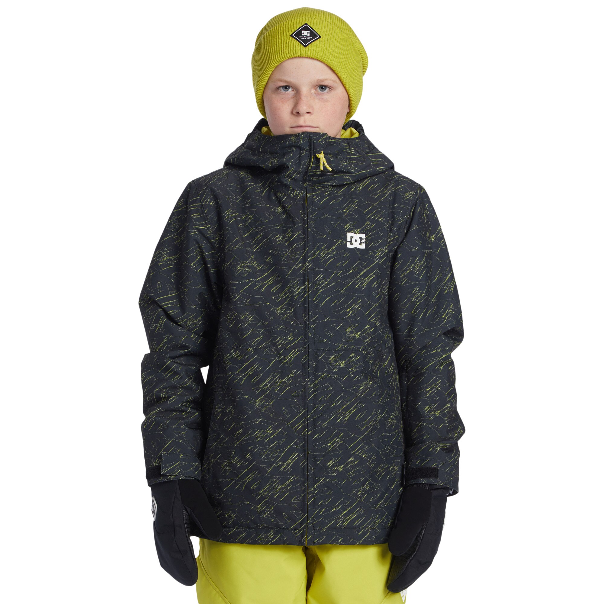 Chaqueta de niños Basis DC Shoes - Negro / Verde Flúor Negro / Verde Flúor-1