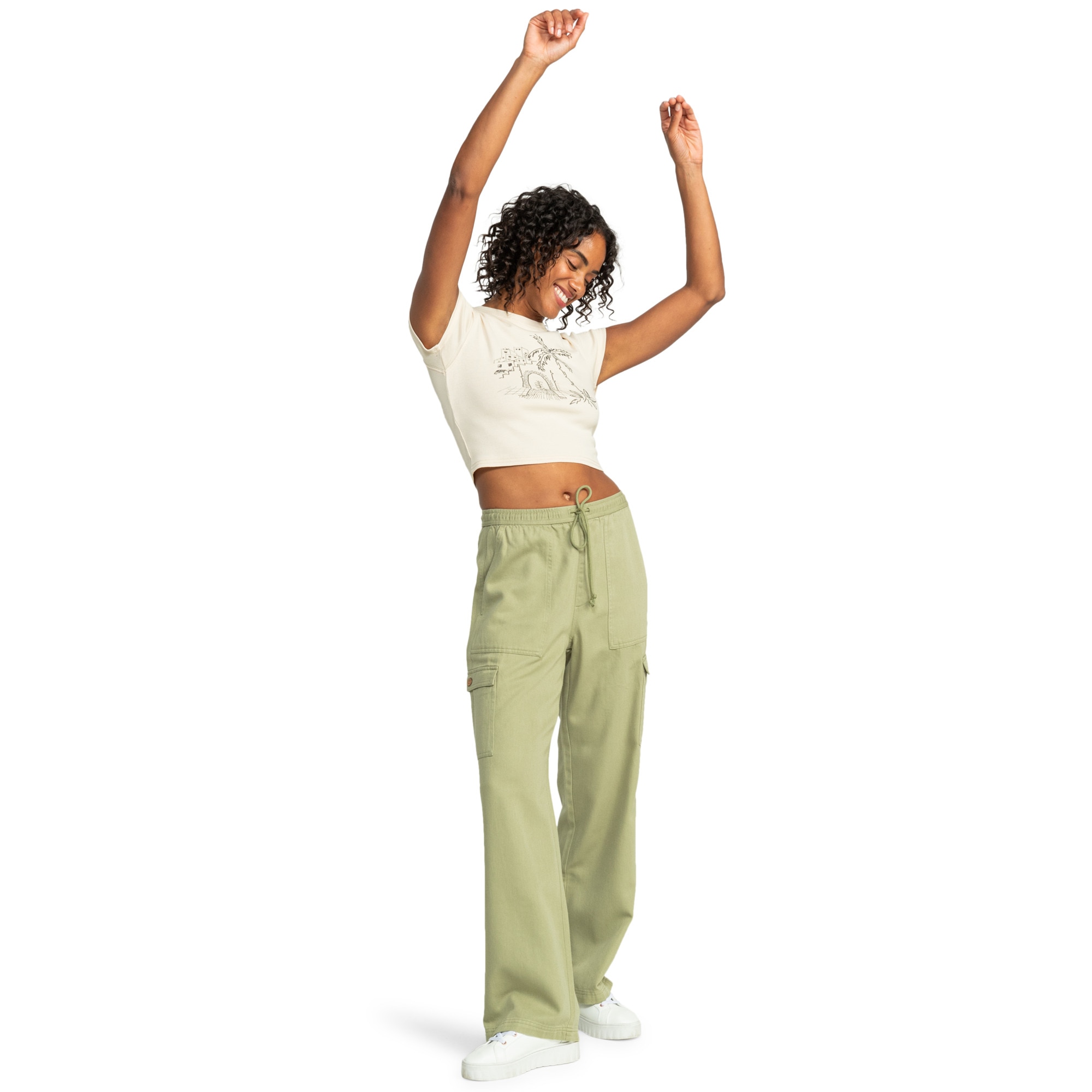 Pantalón de mujer Precious Roxy - Verde Verde-6