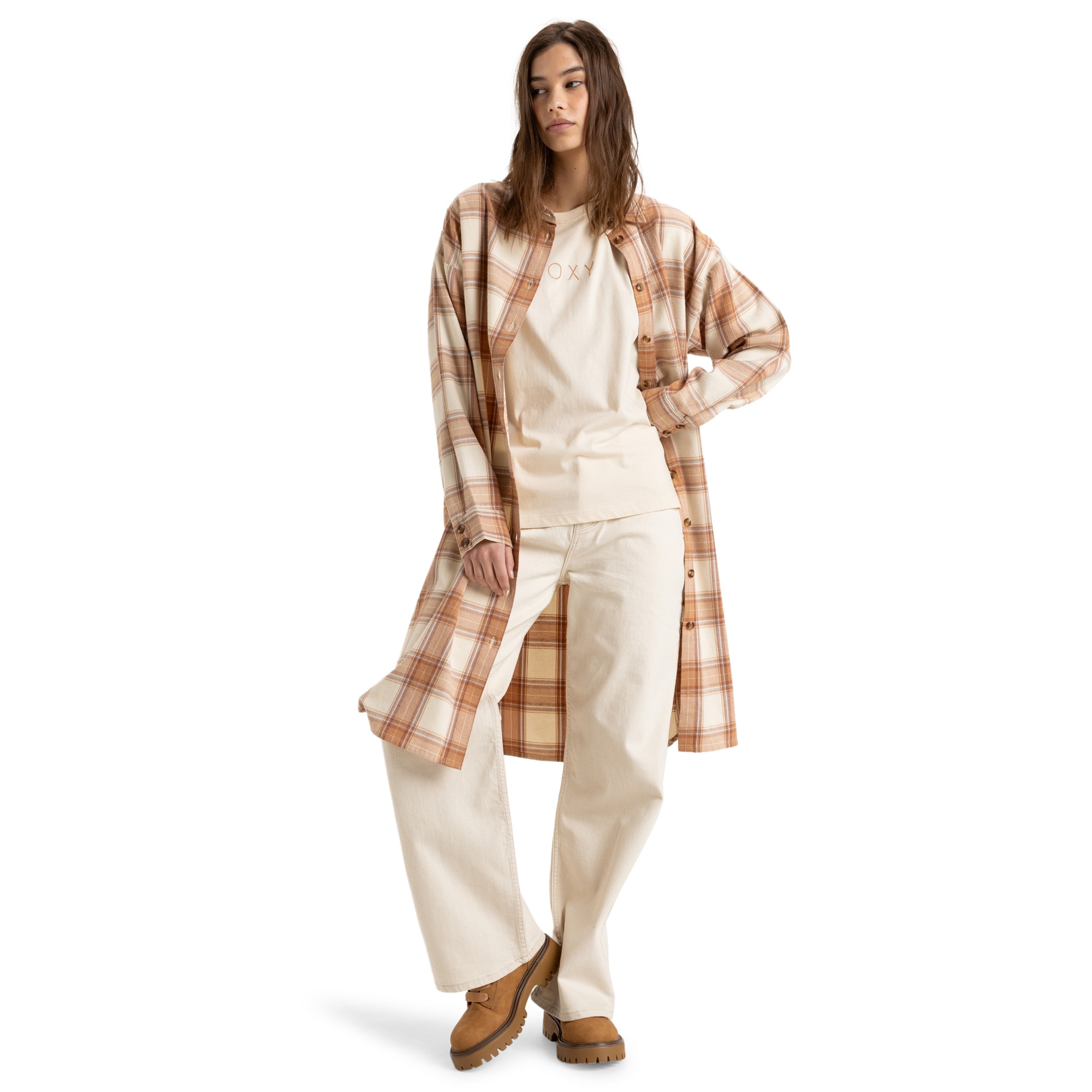 Roxy Vestido de mujer Aqua Waves Beige