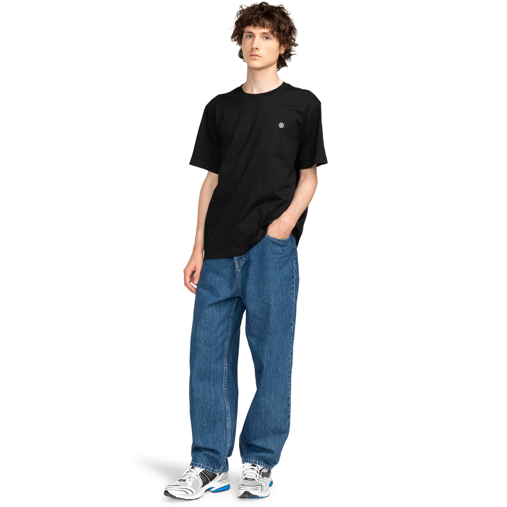 Camiseta de hombre Icon Embroidery Element - Negro Negro-5