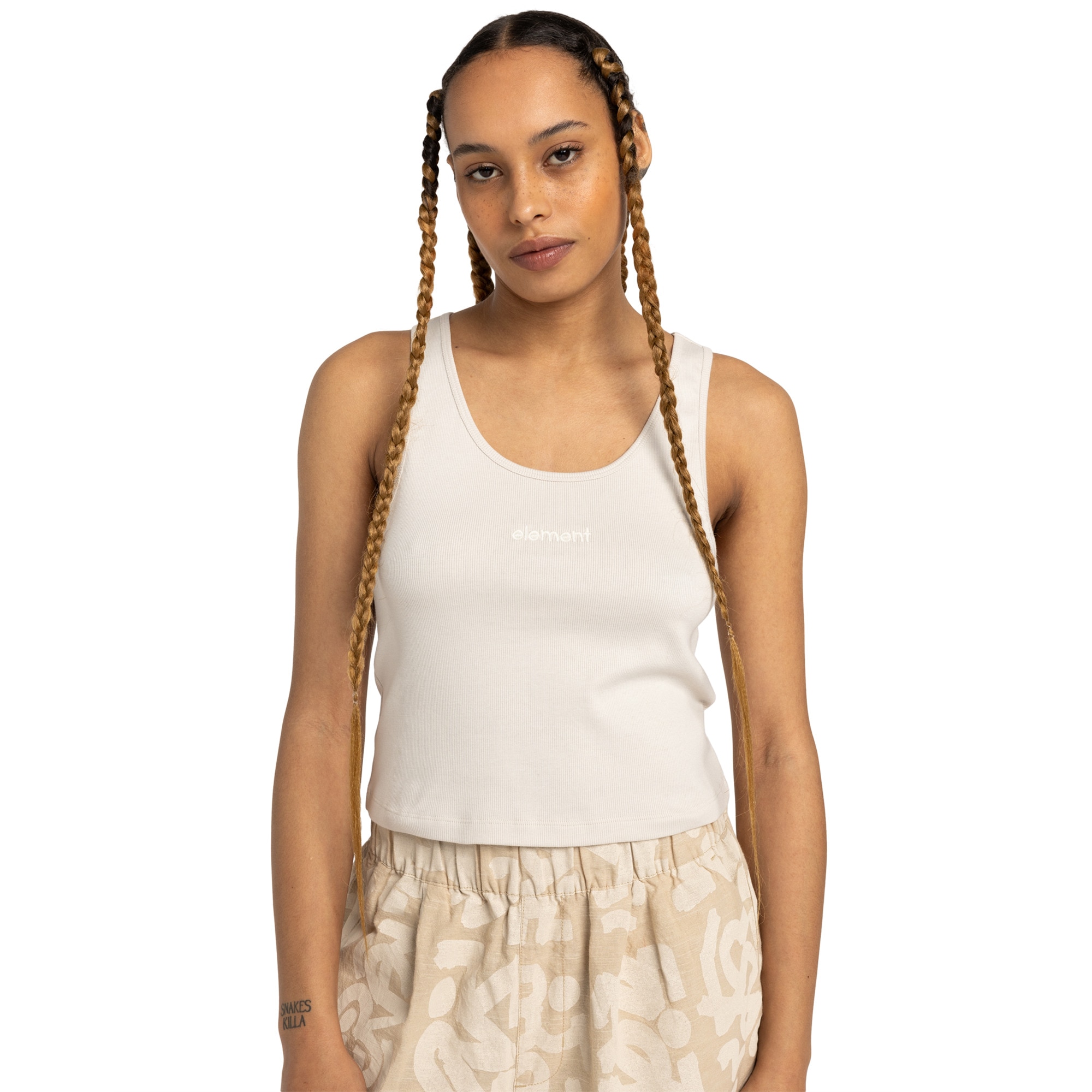 Element LOWCASE CROP - Camiseta Básica - Blue/azul