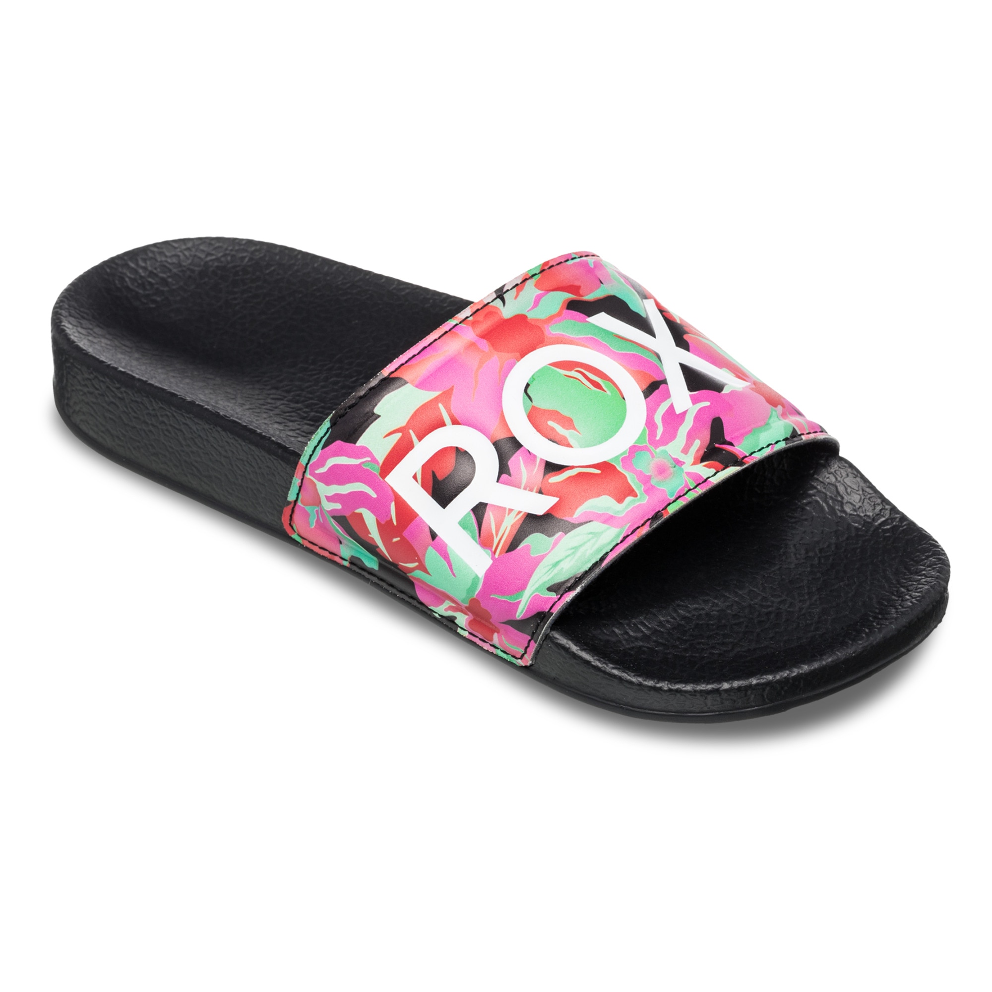 Chanclas de niños Slippy Roxy - Negro / Rojo Negro / Rojo-1