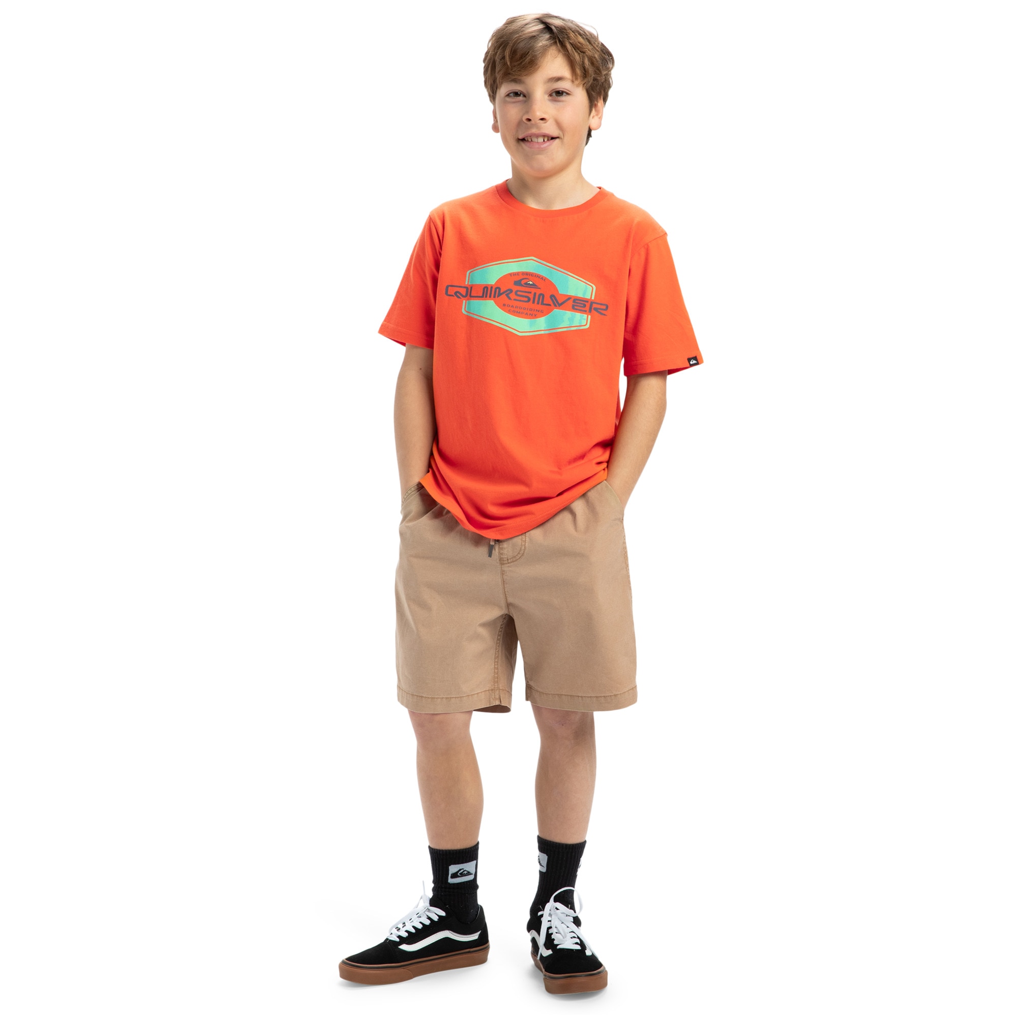 Imagen 5 de Pantalón corto de niños Taxer Youth 15" Quiksilver - Marrón Marrón