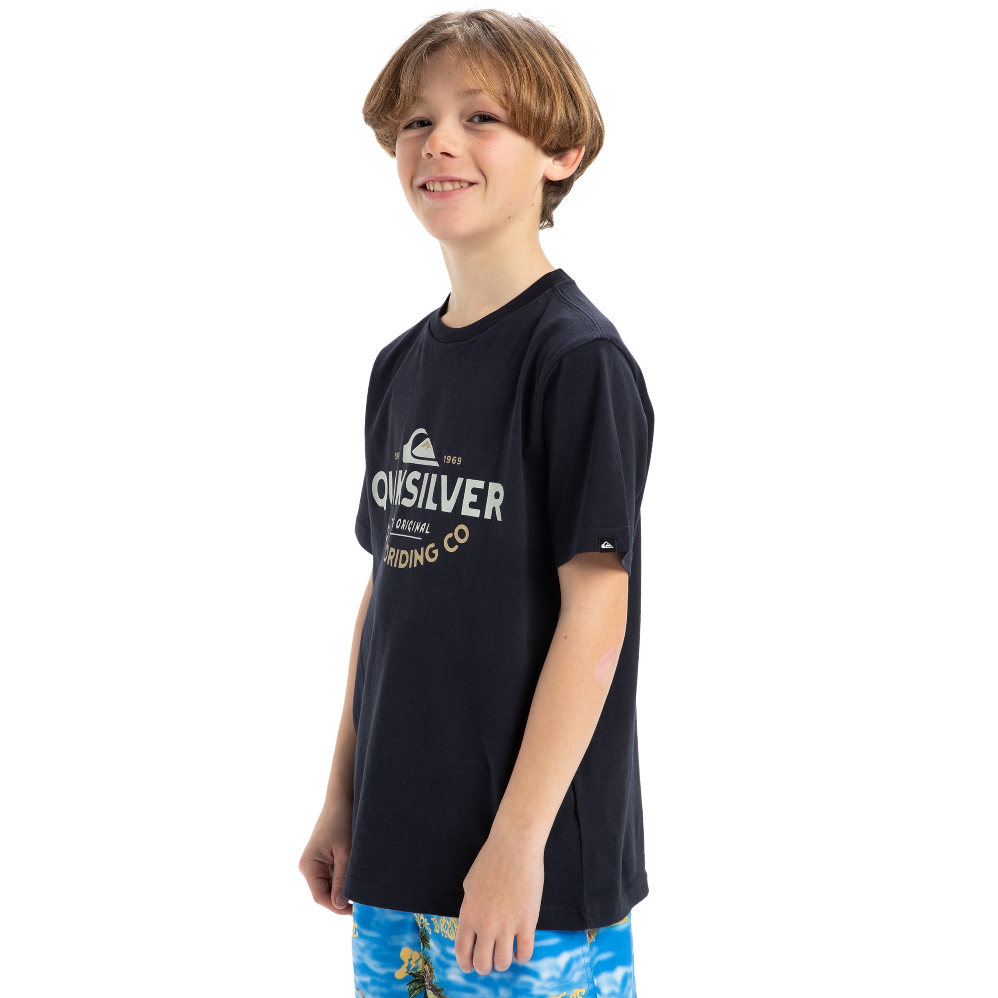 Imagen 3 de Camiseta de niños Ev Typed Out Quiksilver - Azul marino Azul marino