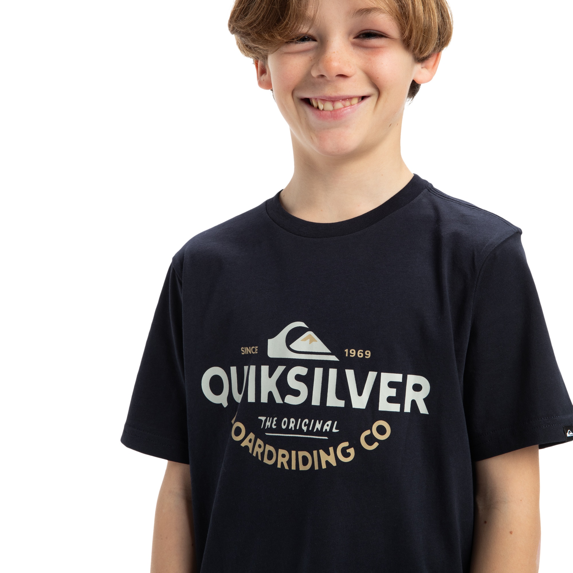 Imagen 4 de Camiseta de niños Ev Typed Out Quiksilver - Azul marino Azul marino
