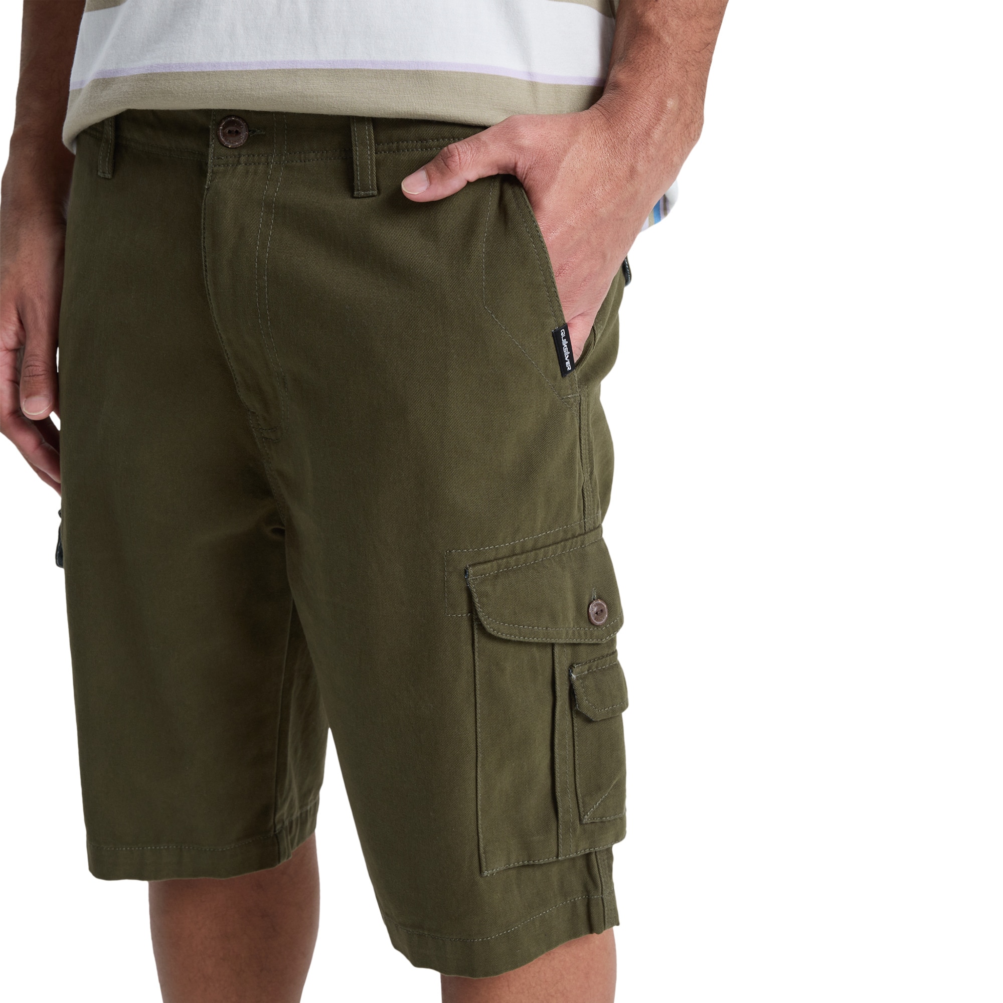 Imagen 4 de Short cargo para hombre Crucial Battle Cargo Quiksilver - Kaki Kaki