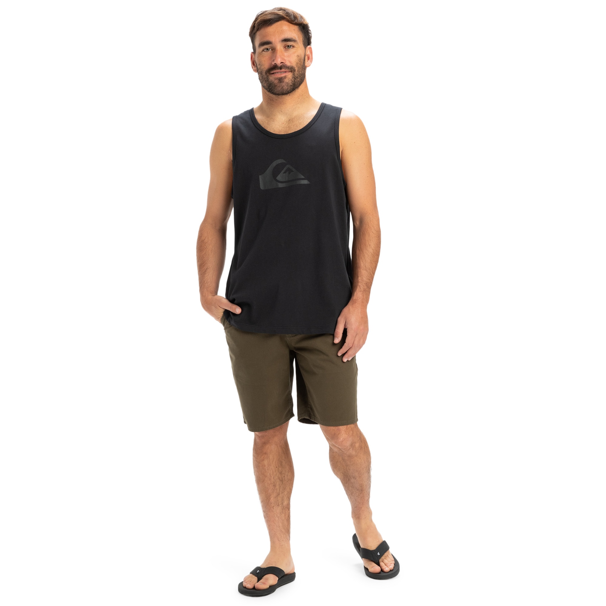 Camiseta de hombre EV Comp Logo Quiksilver - Negro Negro-4