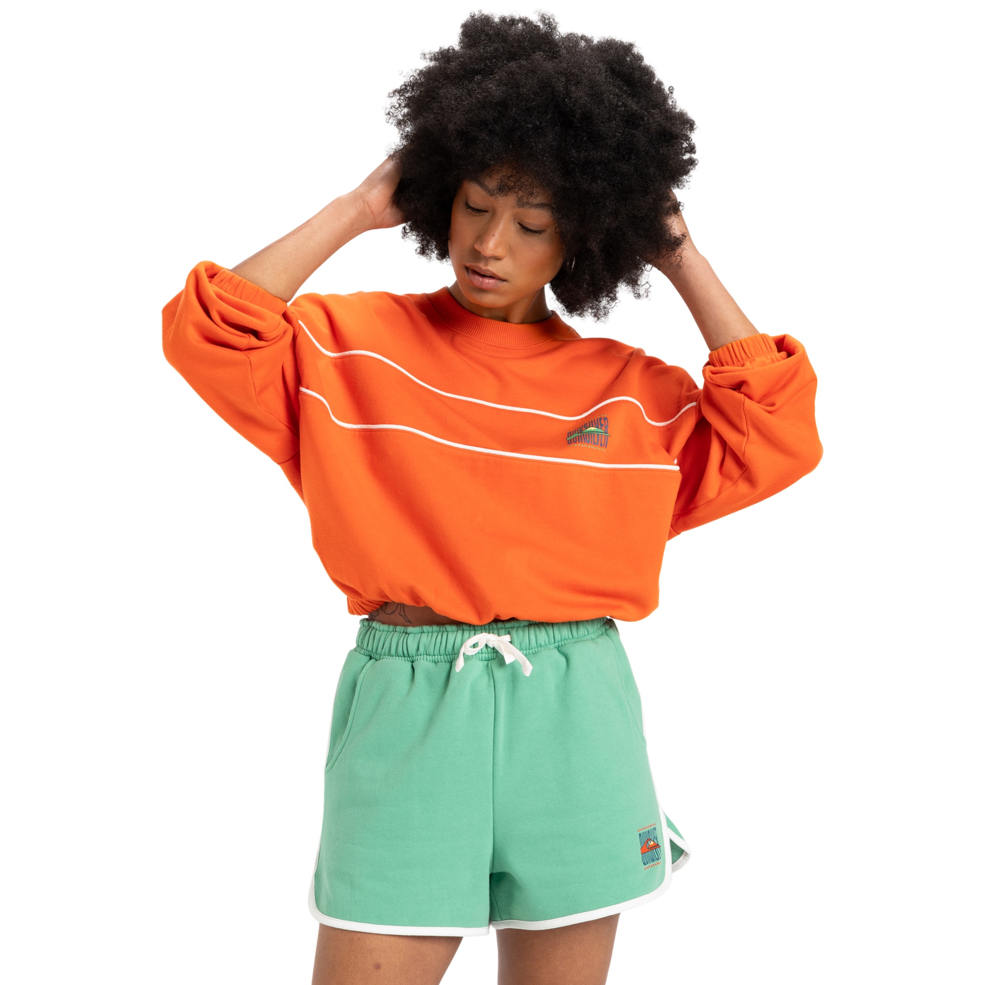 Shorts de mujer Scallop Quiksilver - Verde Verde-1