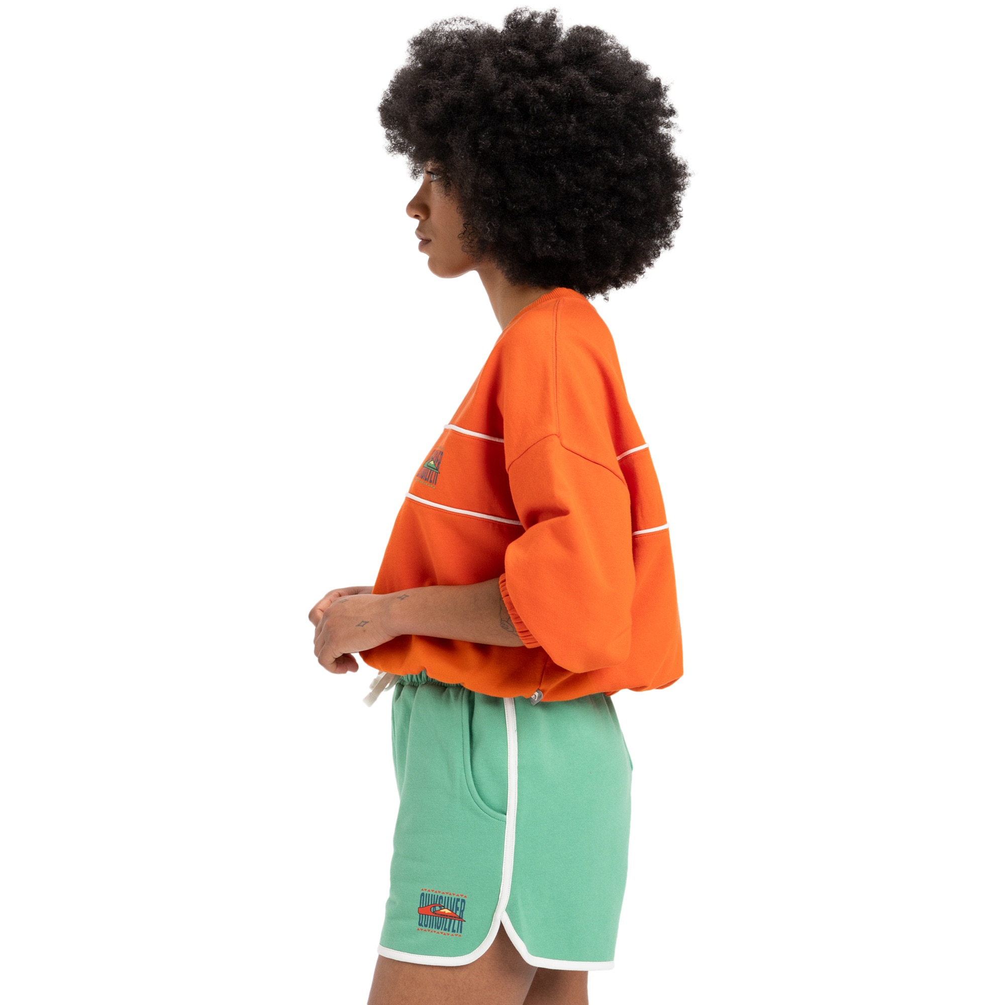 Shorts de mujer Scallop Quiksilver - Verde Verde-3