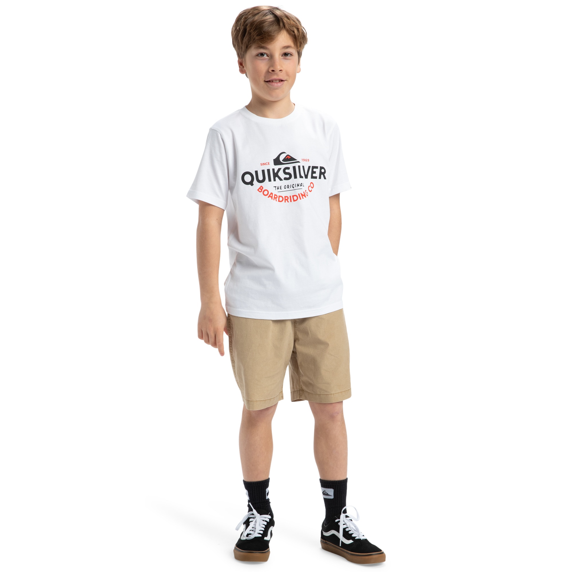 Imagen 5 de Camiseta de niños Ev Typed Out Quiksilver - Naranja Naranja