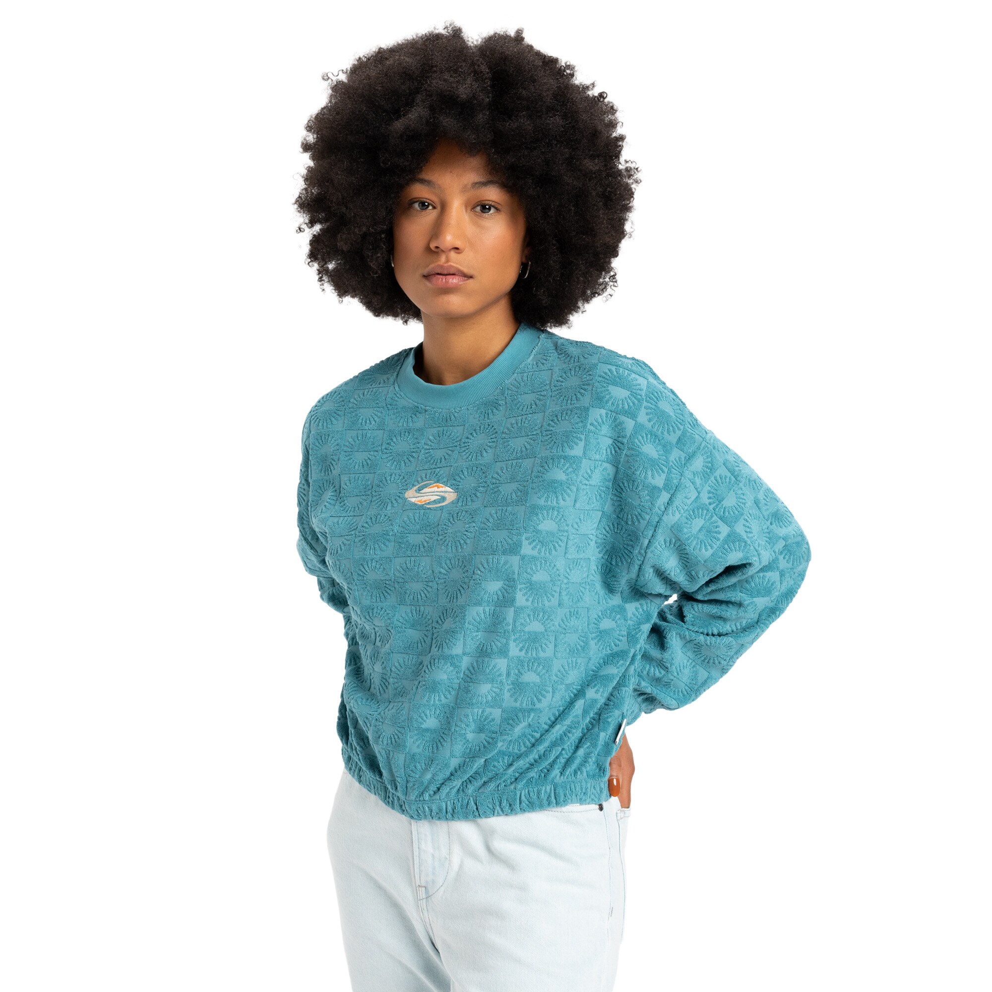 Imagen 0 de Sudadera de mujer Tropic Day Sponge Quiksilver Azul