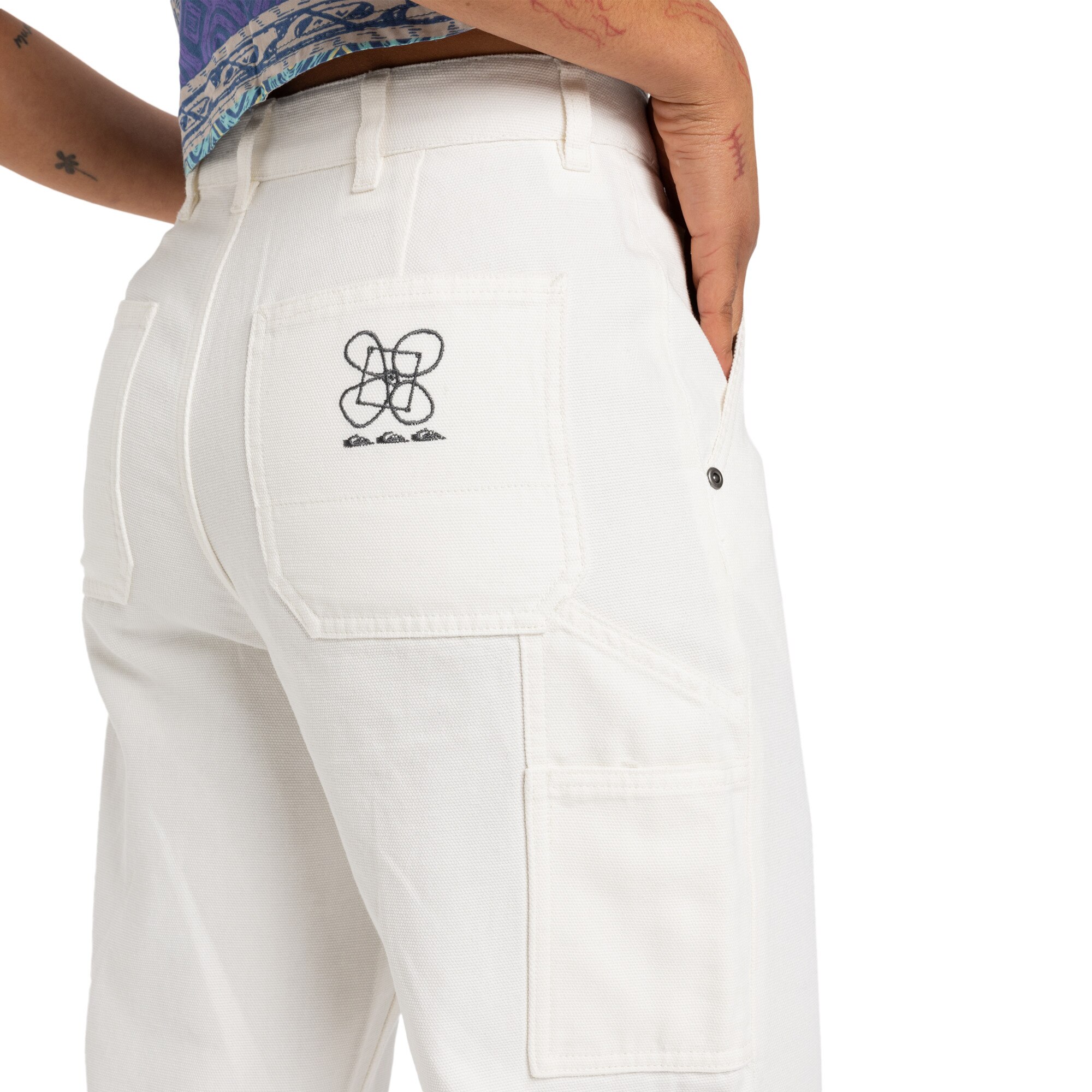 Pantalón de mujer Carpenter Quiksilver - Blanco Blanco-4