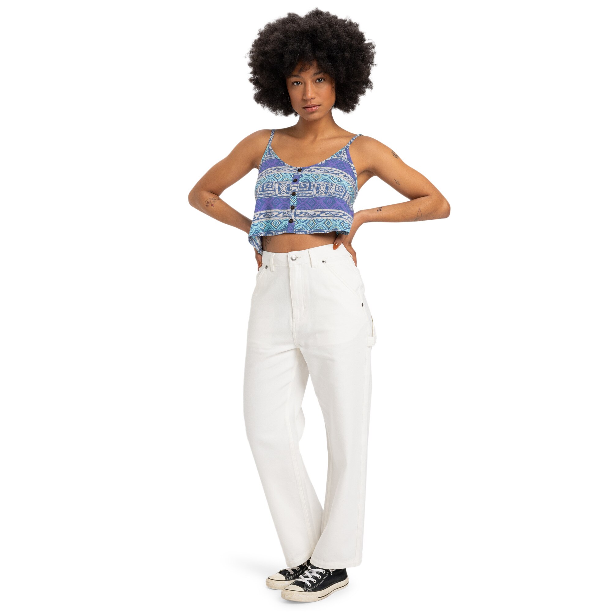 Pantalón de mujer Carpenter Quiksilver - Blanco Blanco-5