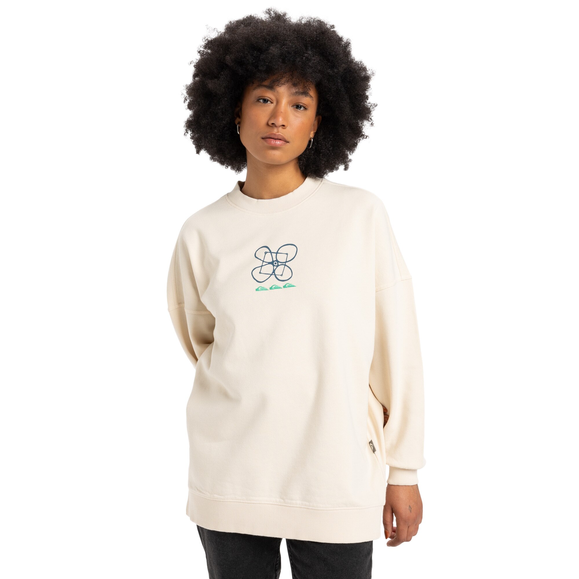 Imagen 0 de Sudadera de mujer Workwear Quiksilver Blanco