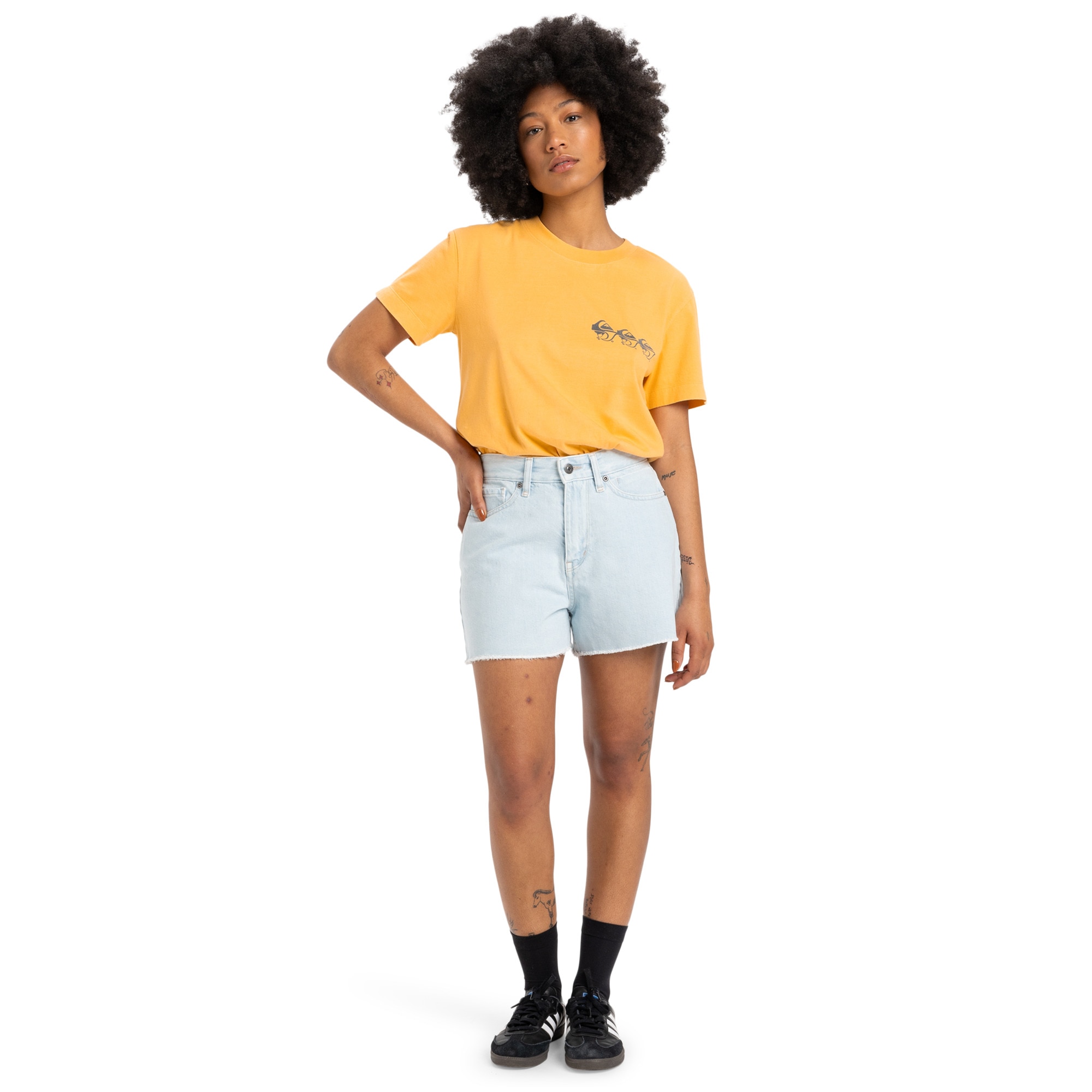 Shorts vaqueros de mujer Denim Quiksilver - Gris Gris-1