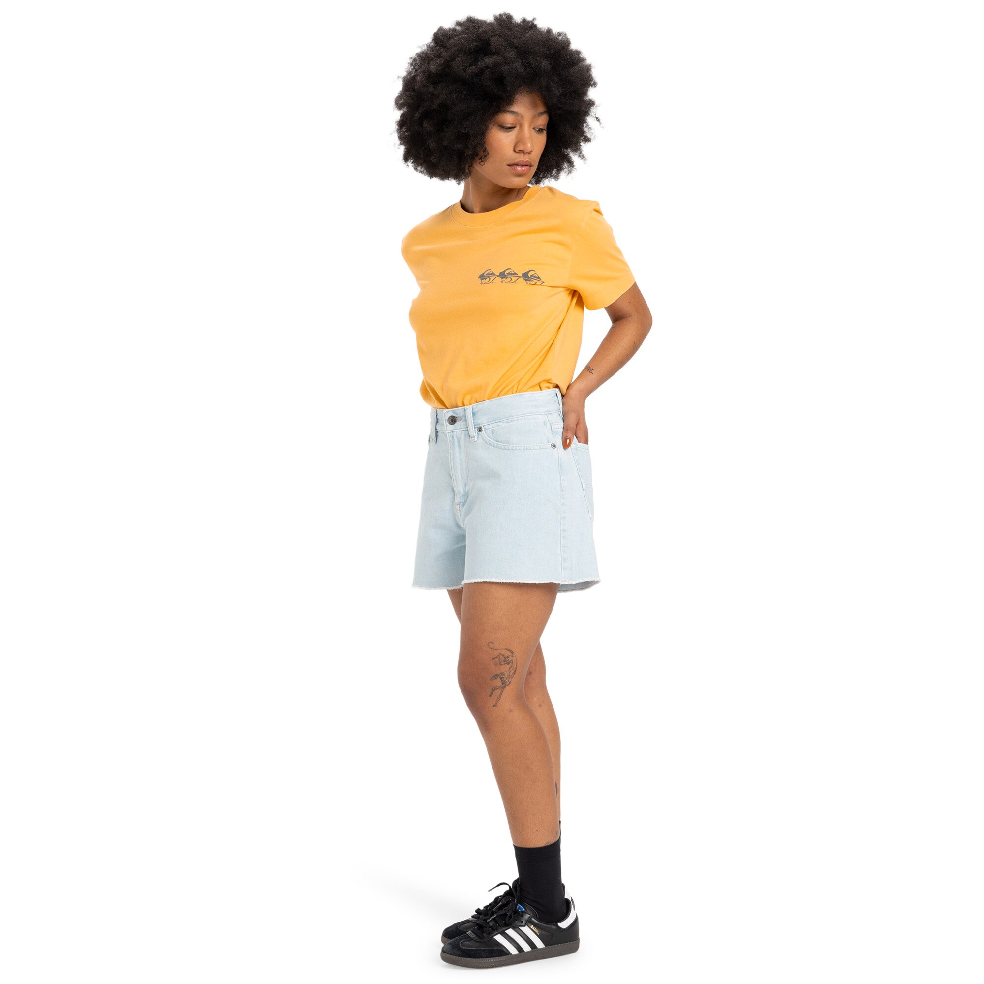 Shorts vaqueros de mujer Denim Quiksilver - Gris Gris-3