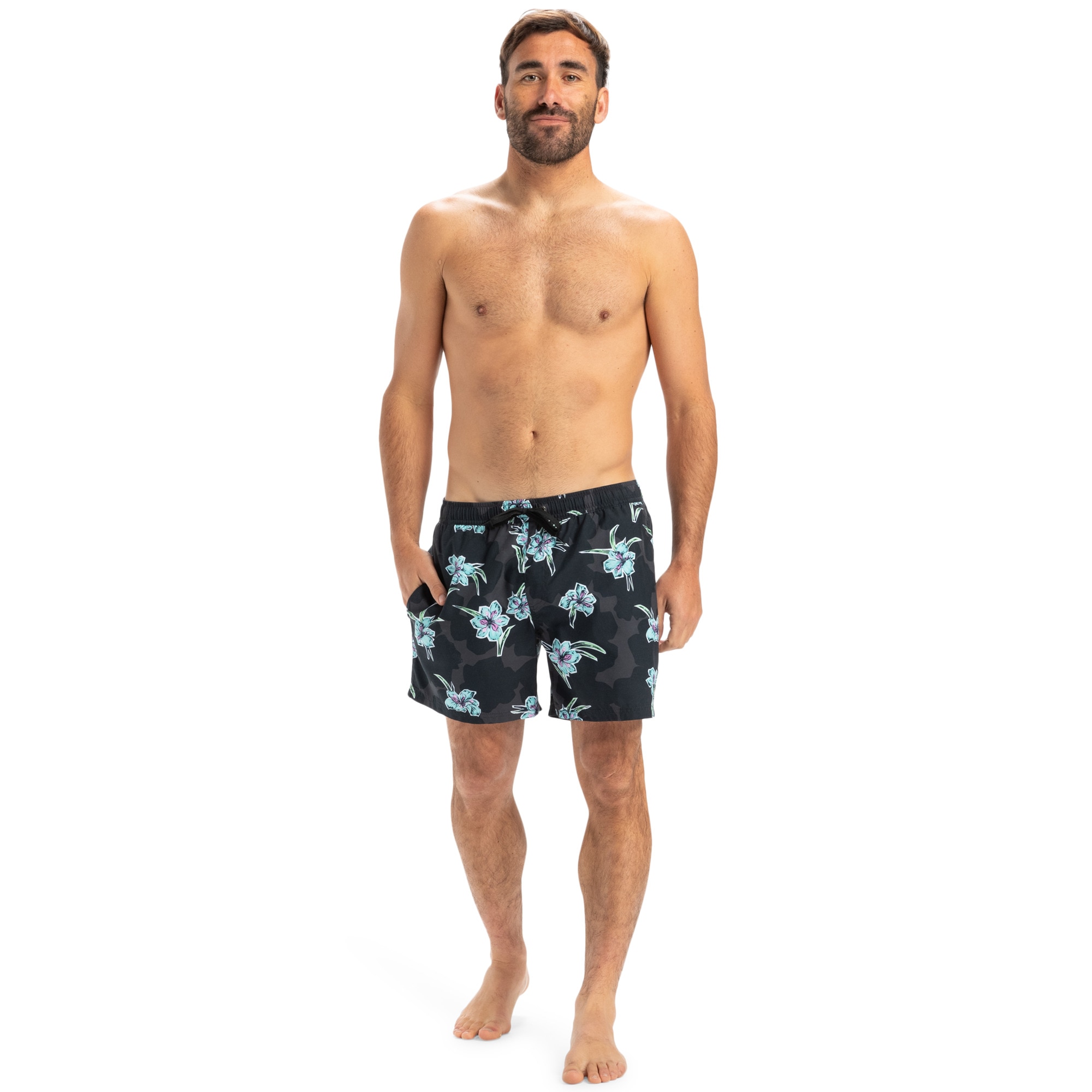 Bañador de hombre Everyday Straight 15" Quiksilver - Negro / Azul Negro / Azul-6