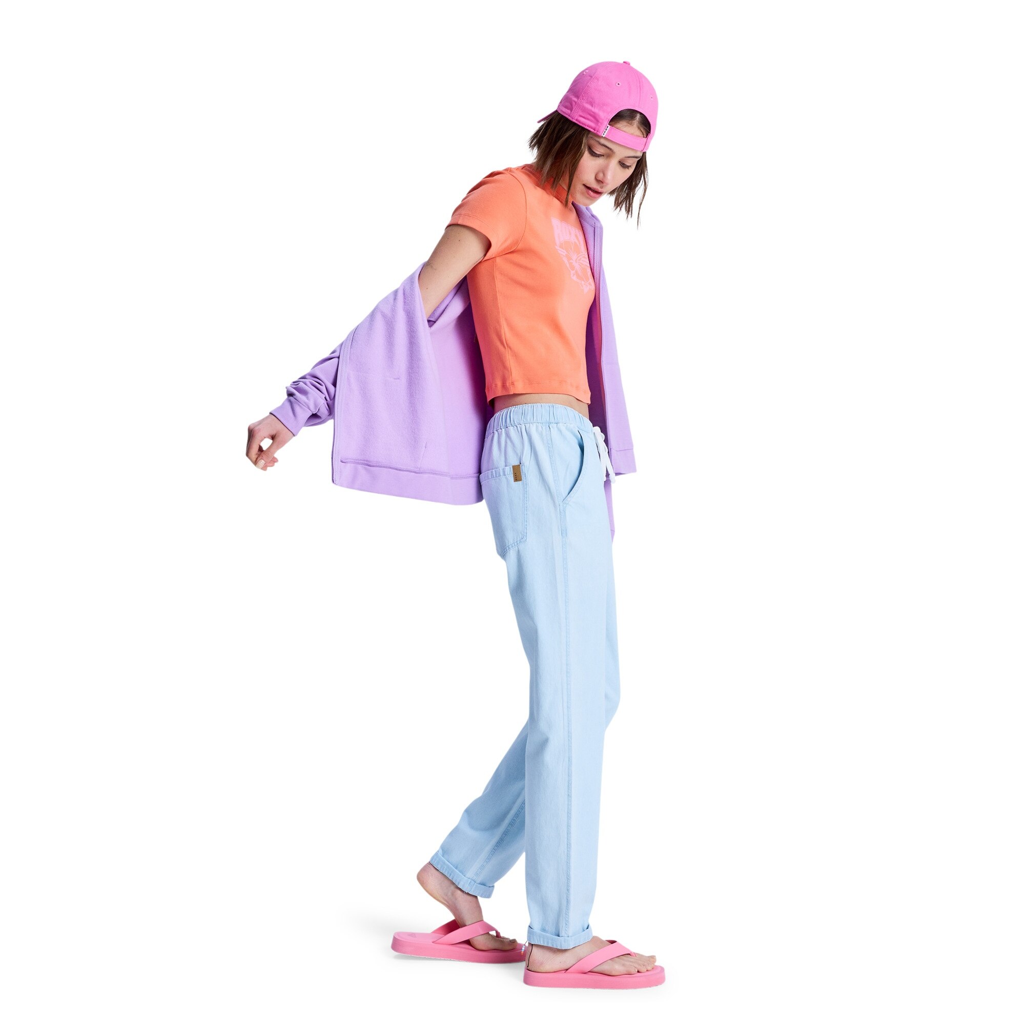 Pantalón de mujer Slow Swell Roxy - Azul claro Azul claro-3