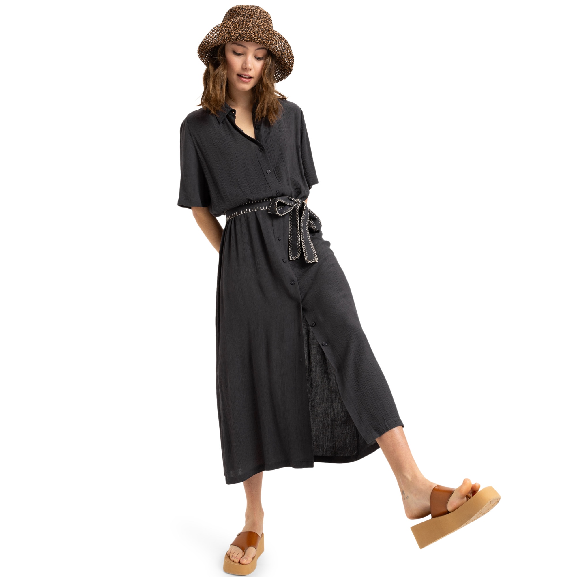 Imagen 0 de Vestido de mujer Island Escape Roxy Negro