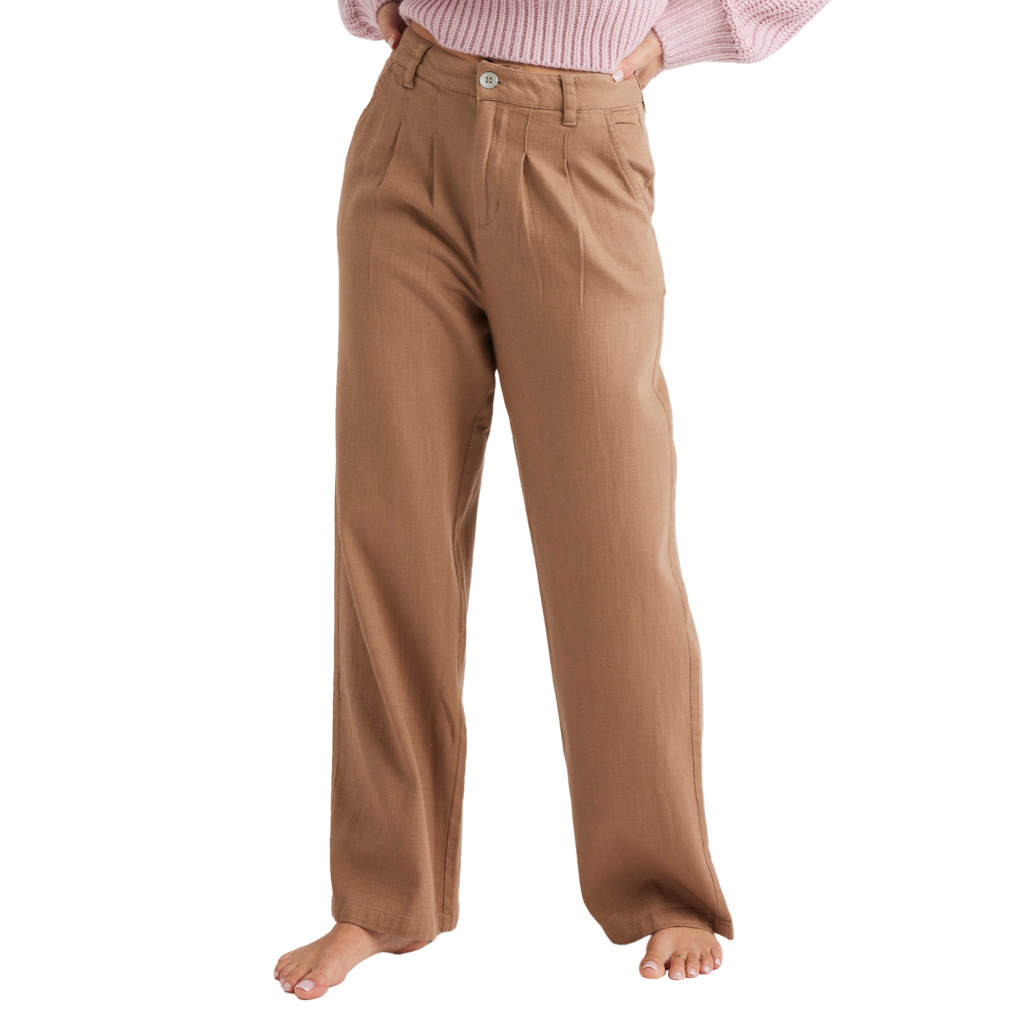 Pantalón de mujer Attractive Light Roxy - Morado Marrón-1