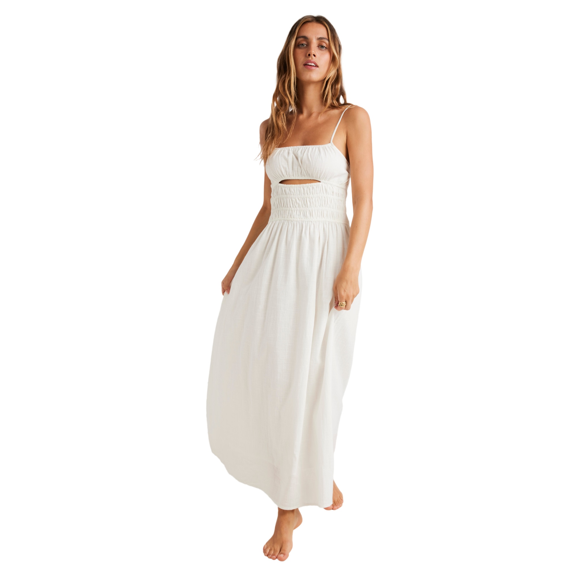 Billabong Maxivestido de mujer Cloud Blanco