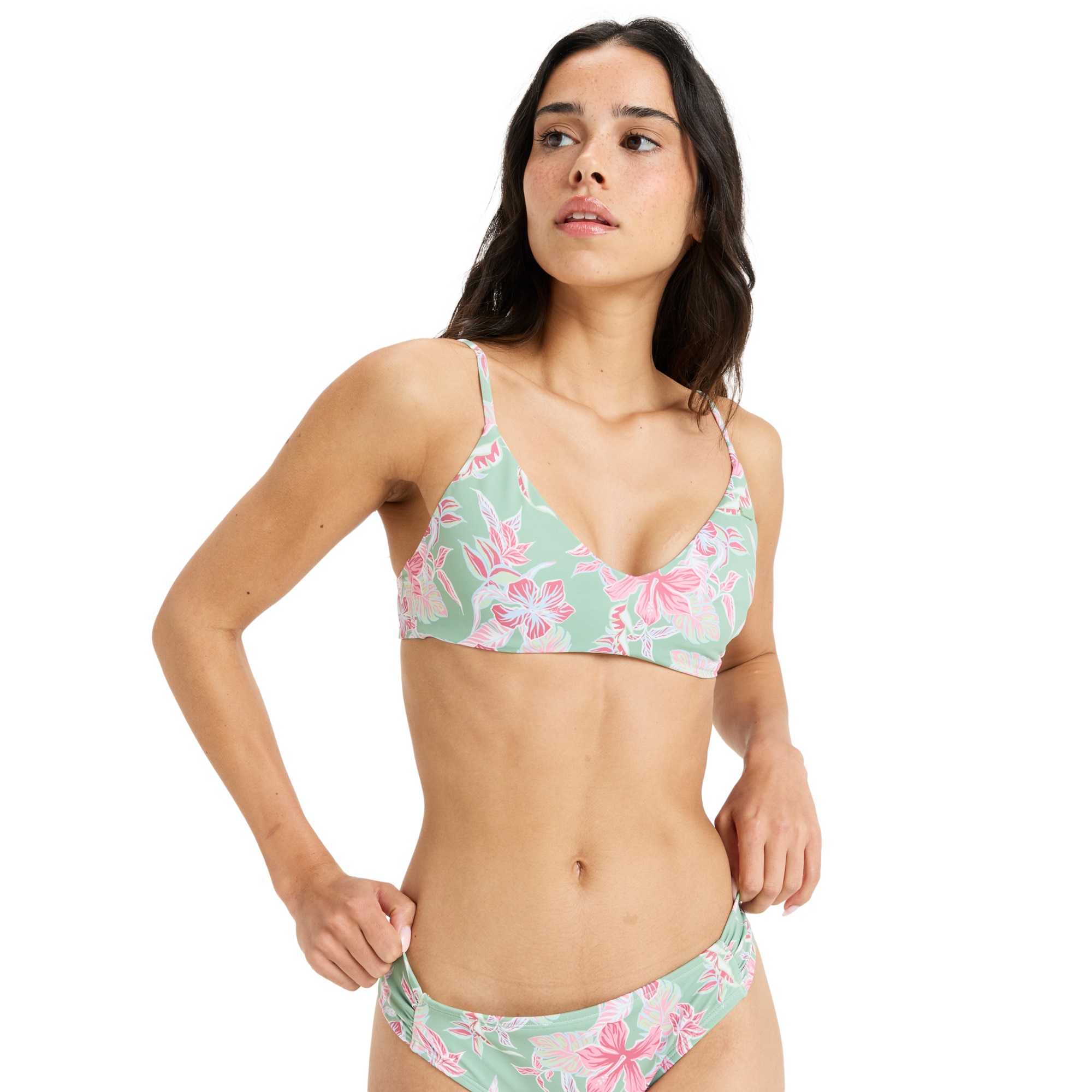 Roxy Top de mujer Hibiscus Island Verde