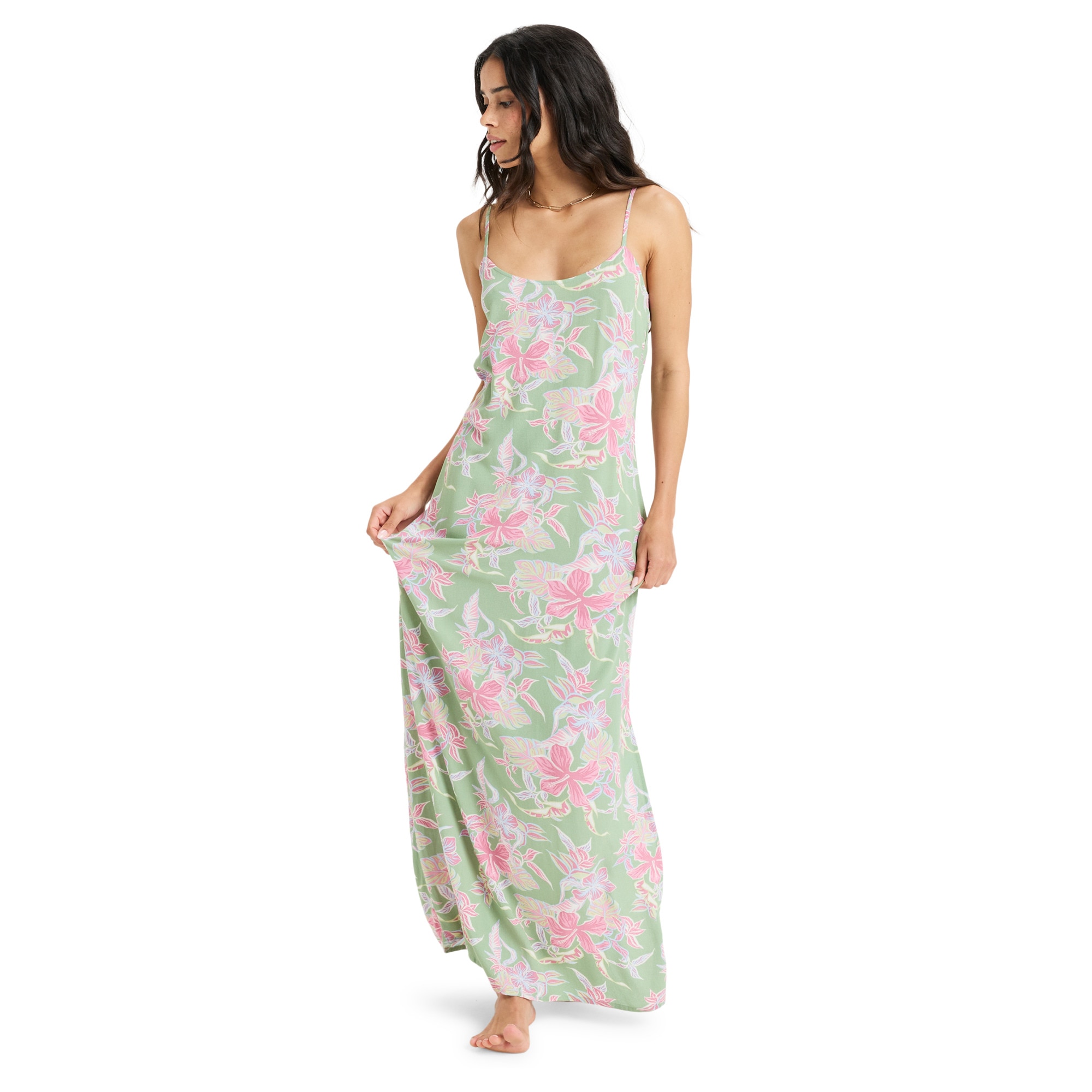 Roxy Maxivestido de mujer Hibiscus Island Verde