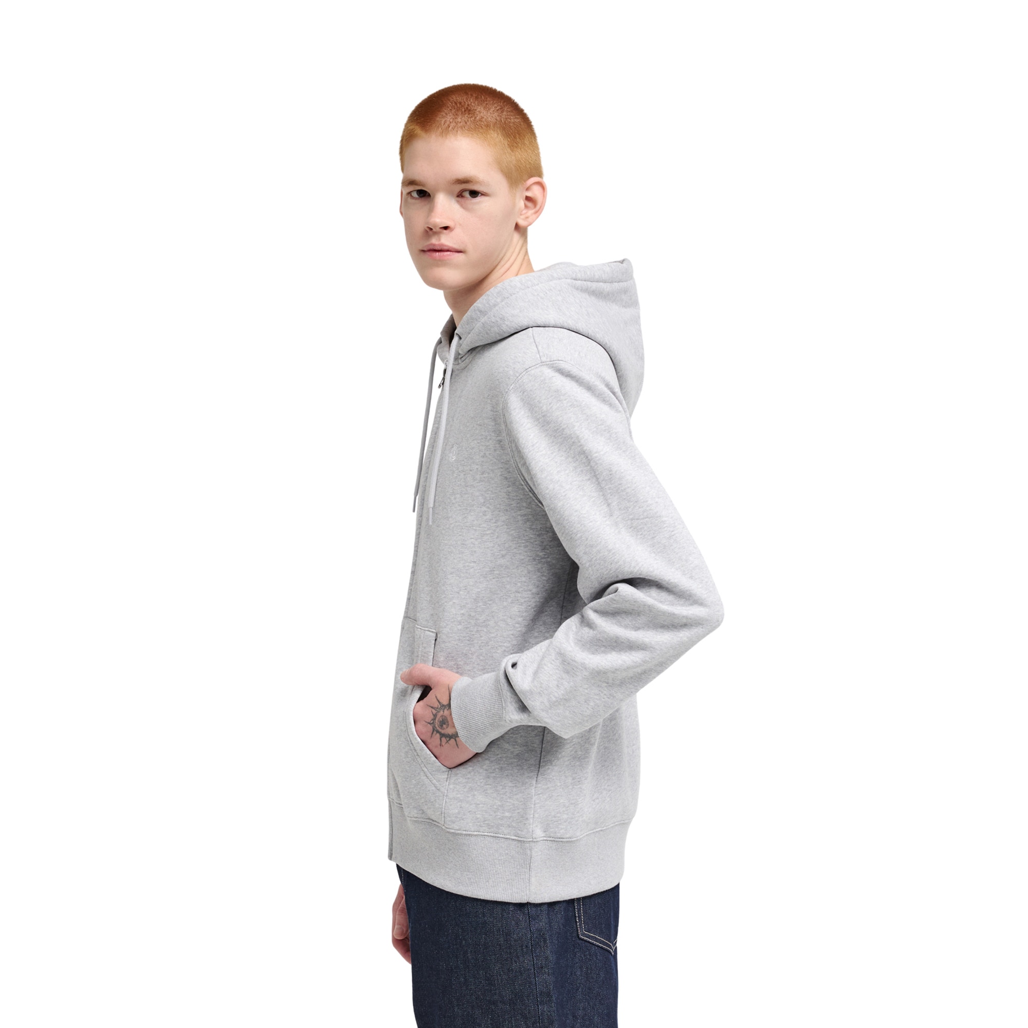 Sudadera de hombre Icon Embroidery Element - Gris Gris-4