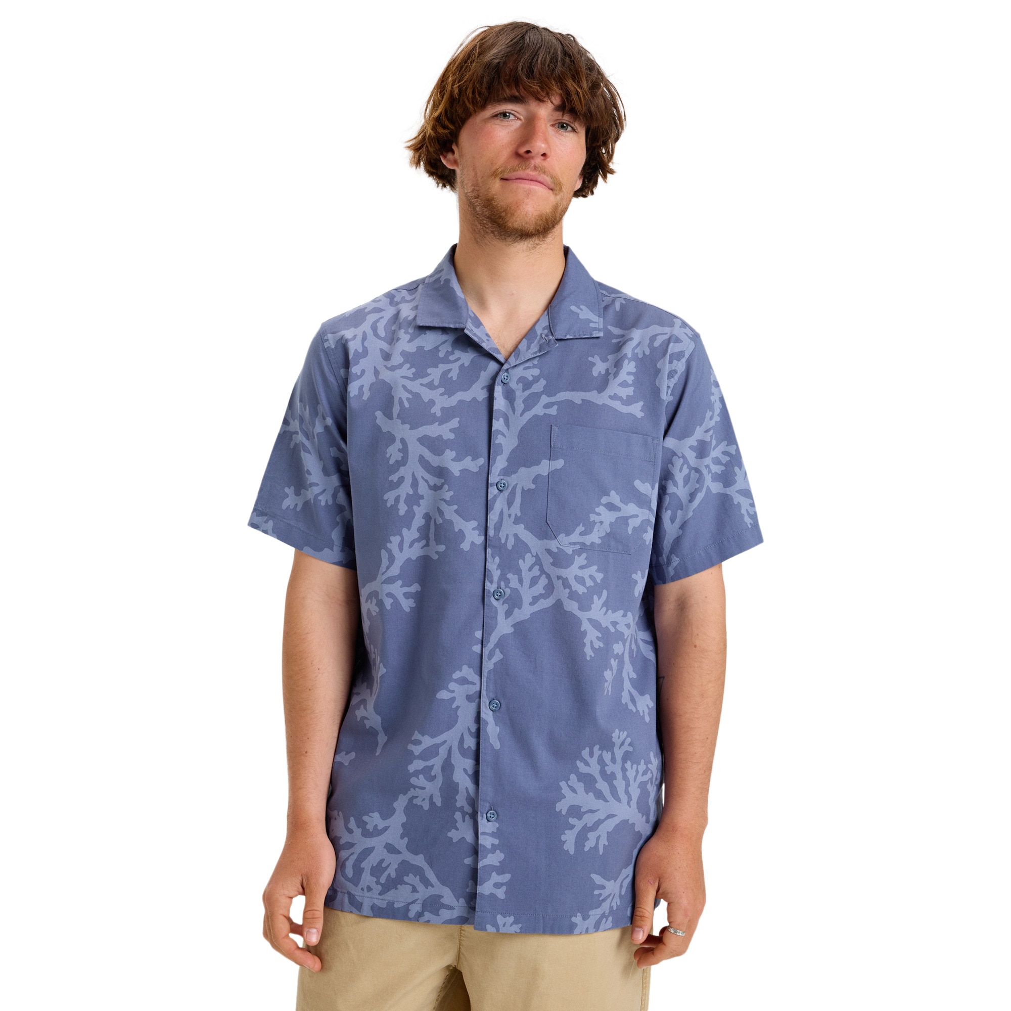 Quiksilver Camisa de hombre Beach Club Casual Rosa