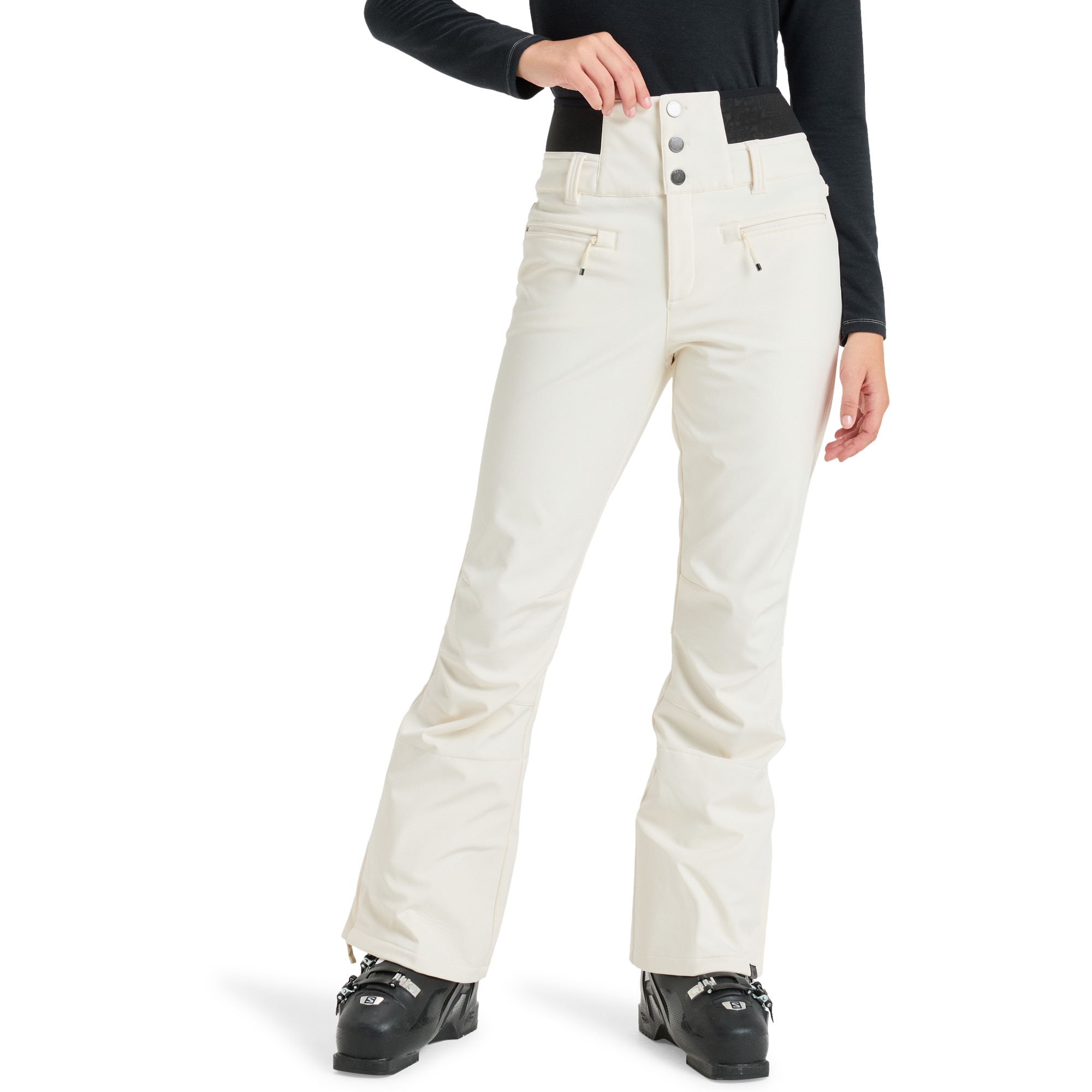 Pantalón de mujer Rising High Roxy - Blanco Blanco-1