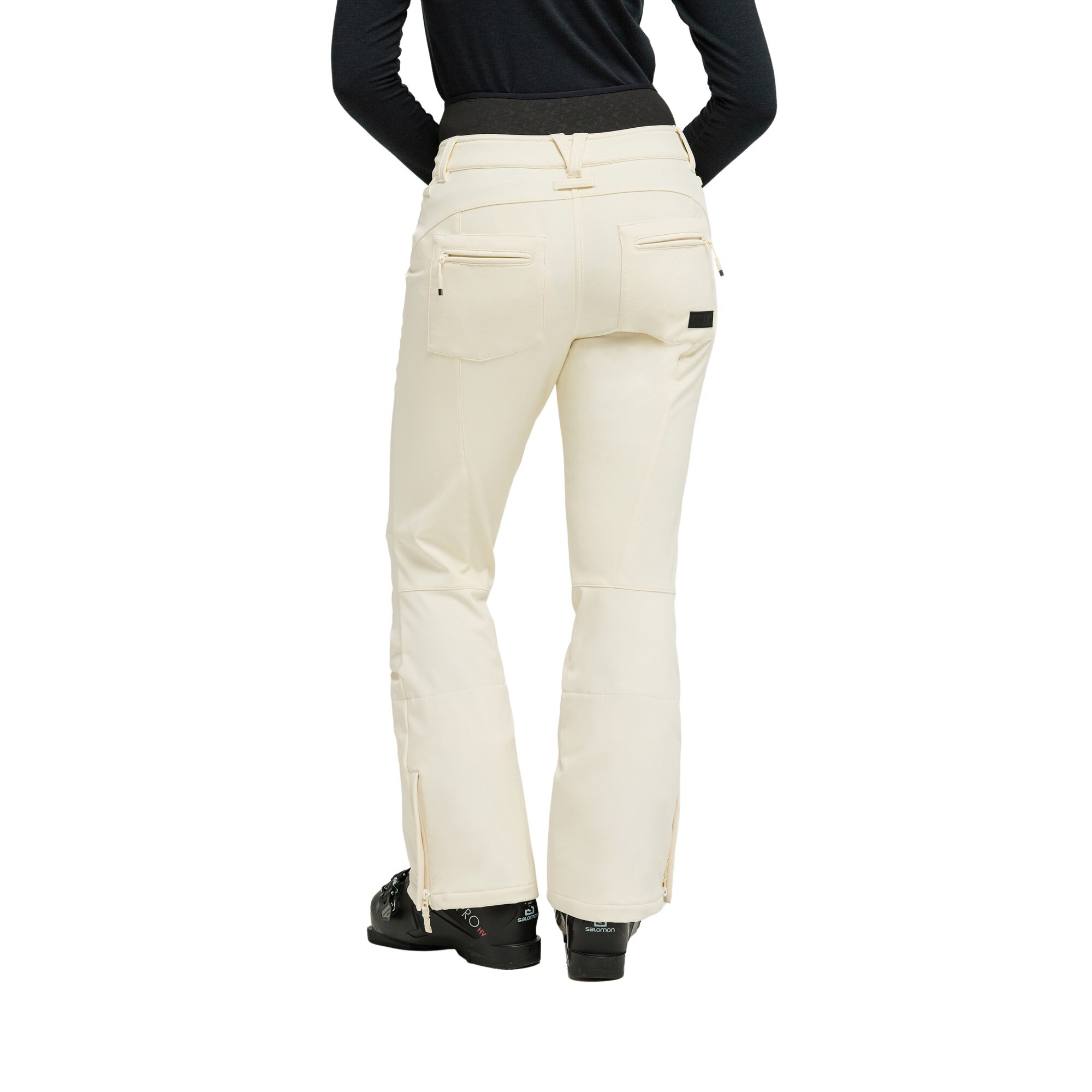 Pantalón de mujer Rising High Roxy - Blanco Blanco-2
