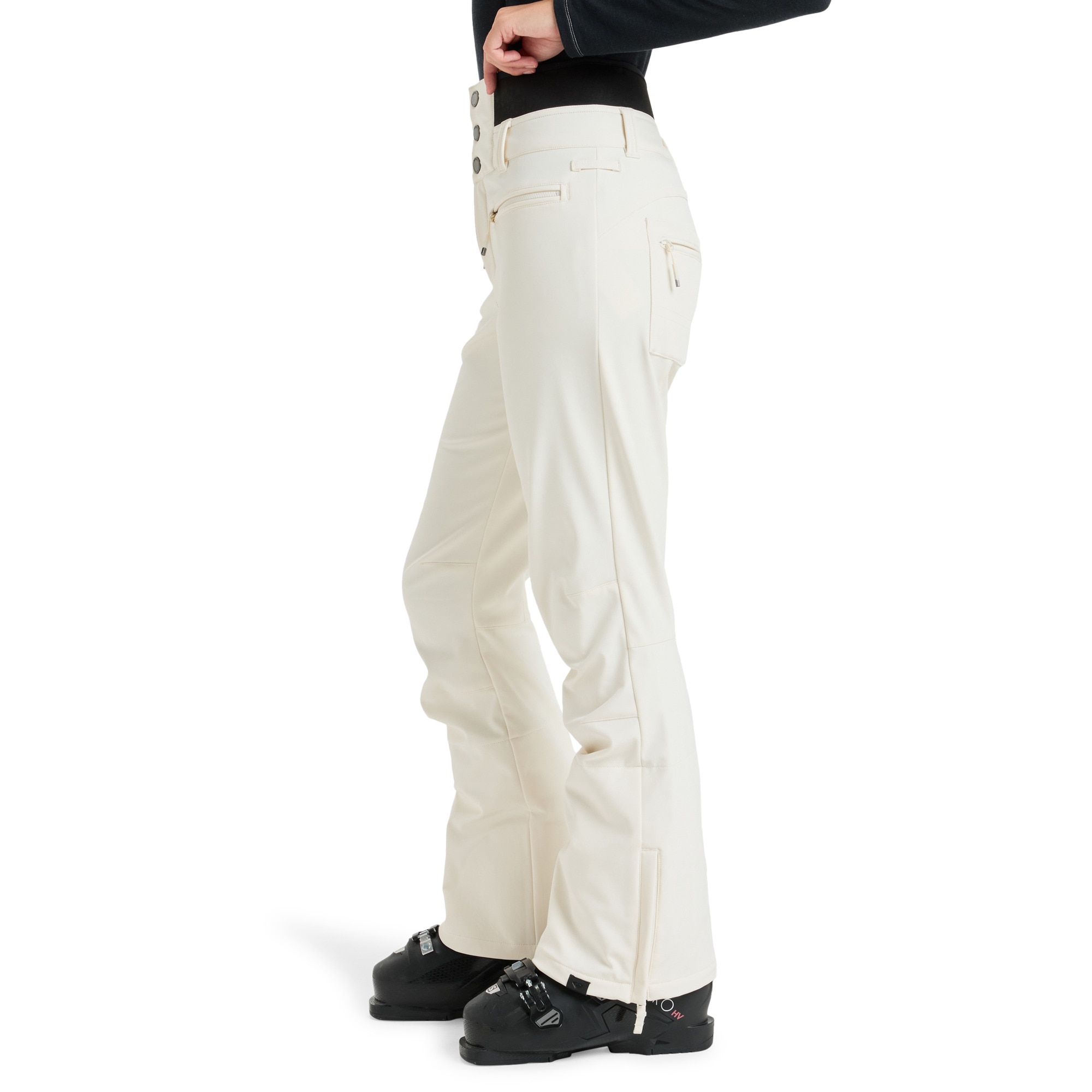 Pantalón de mujer Rising High Roxy - Blanco Blanco-3