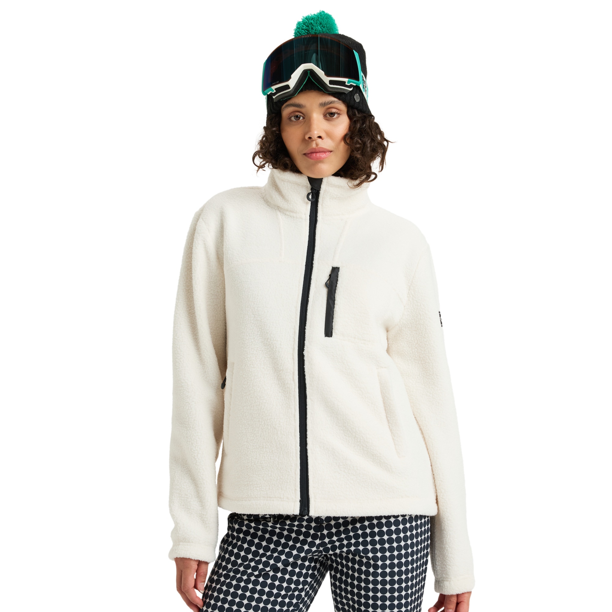 Imagen 0 de Camiseta de mujer Alabama Full Zip Solid Roxy Blanco