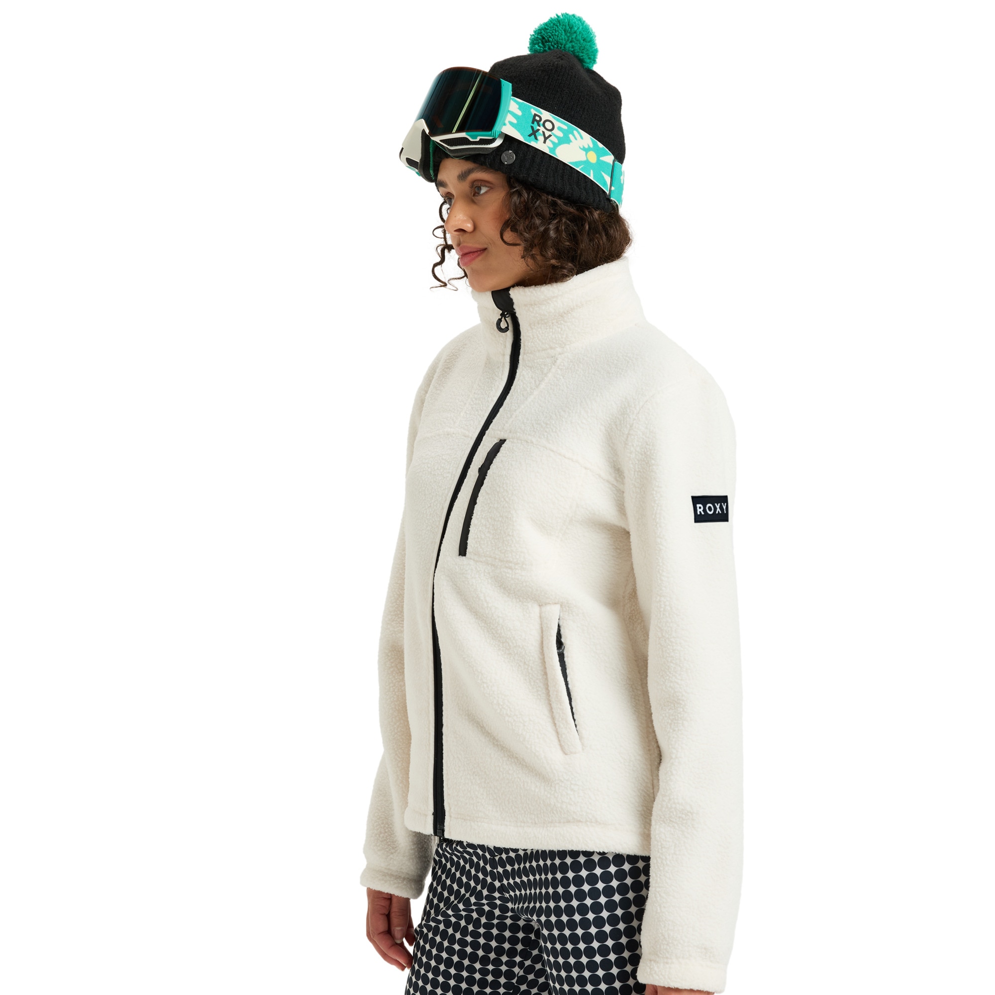 Camiseta de mujer Alabama Full Zip Solid Roxy - Blanco Blanco-3