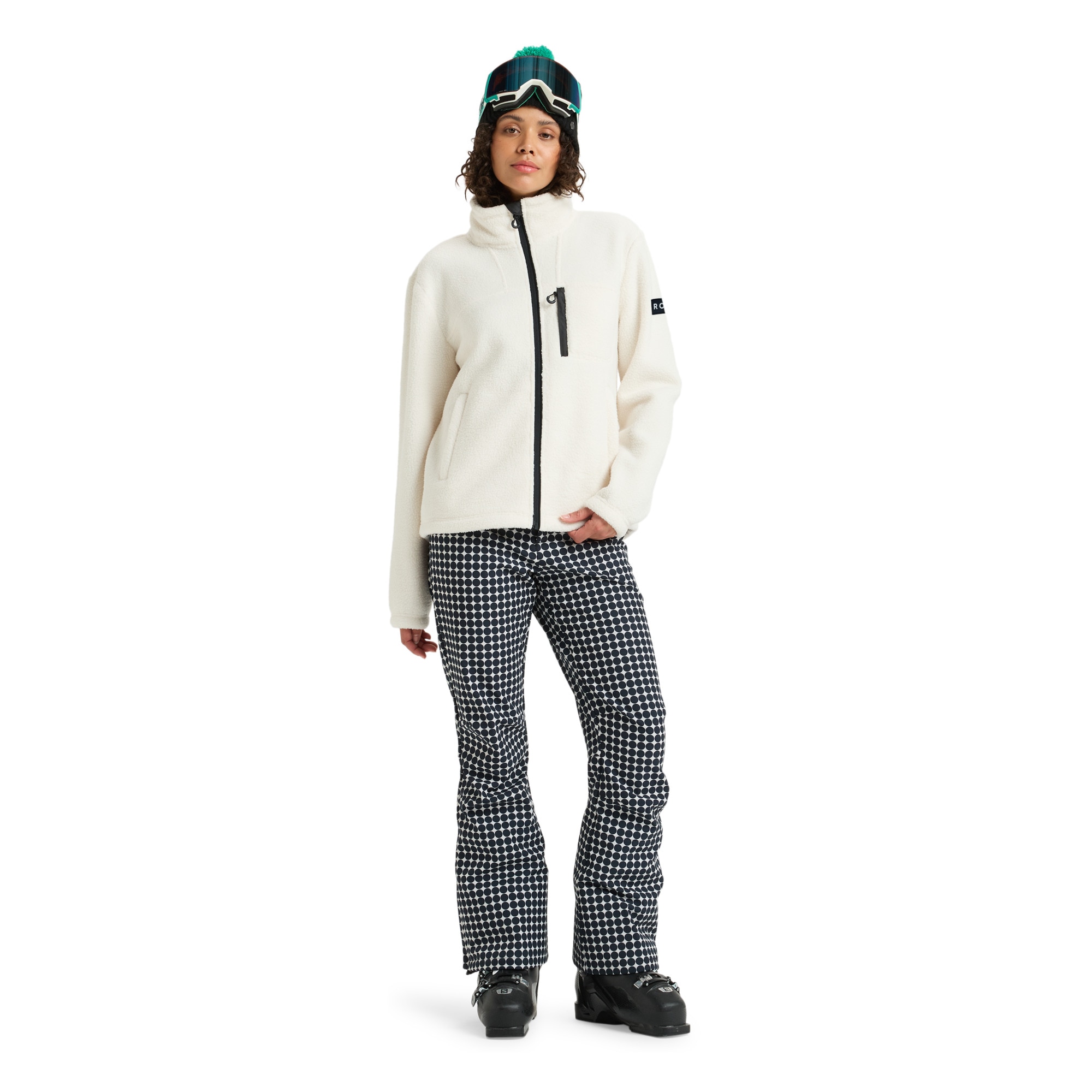 Camiseta de mujer Alabama Full Zip Solid Roxy - Blanco Blanco-4