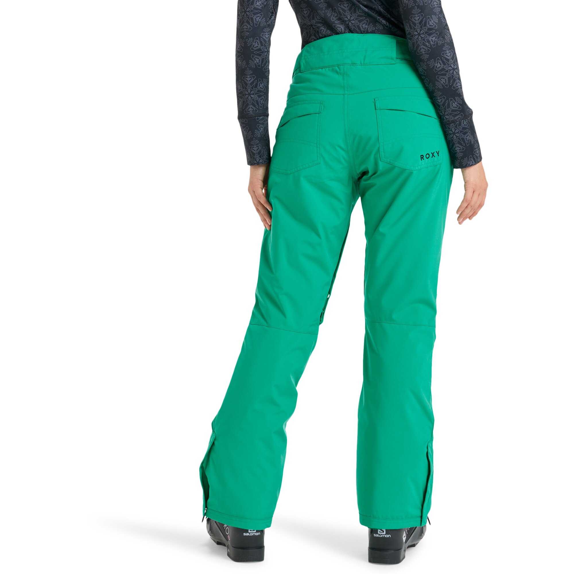 Pantalón de mujer Backyard Roxy - Blanco Verde-2