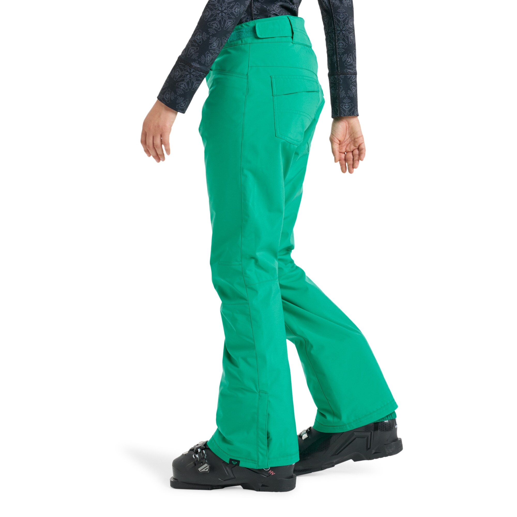 Pantalón de mujer Backyard Roxy - Blanco Verde-3
