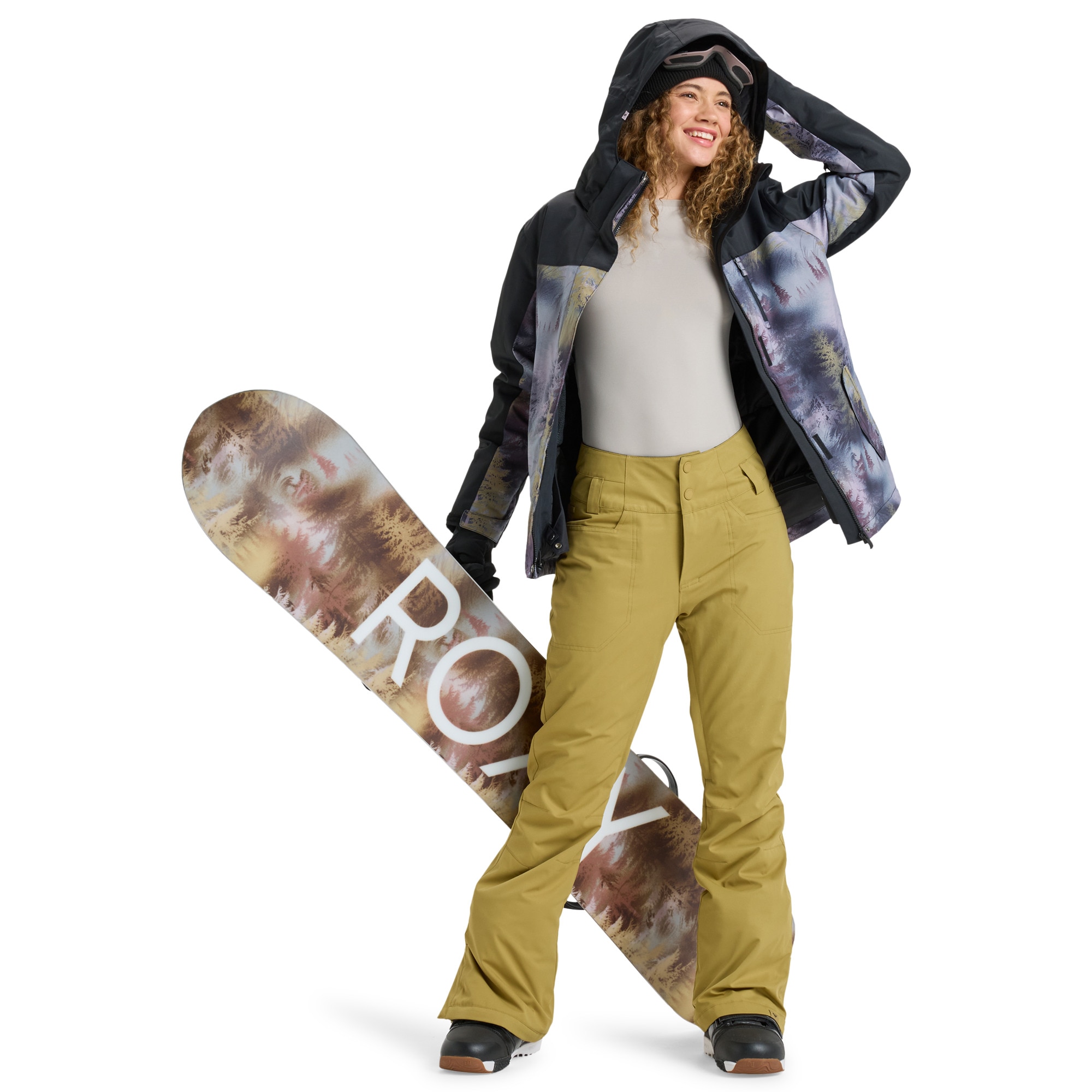 Pantalón de mujer Diversion Roxy - Beige Beige-4