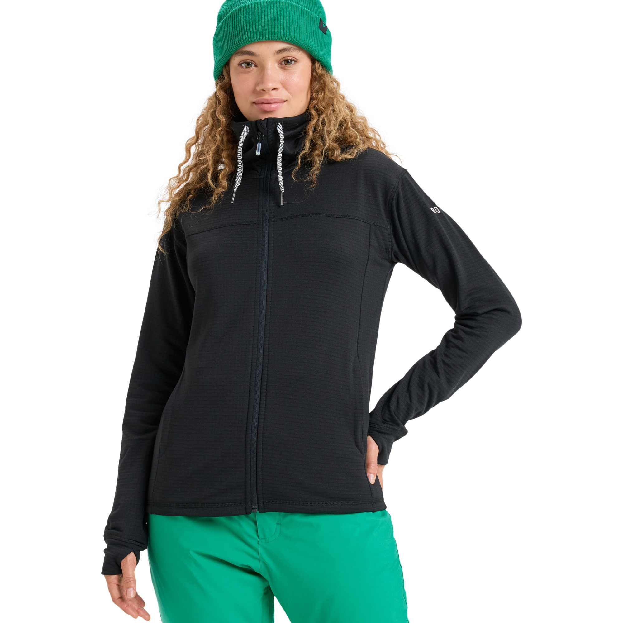 Camiseta de mujer Vertere Full Zip Roxy - Negro Negro-1
