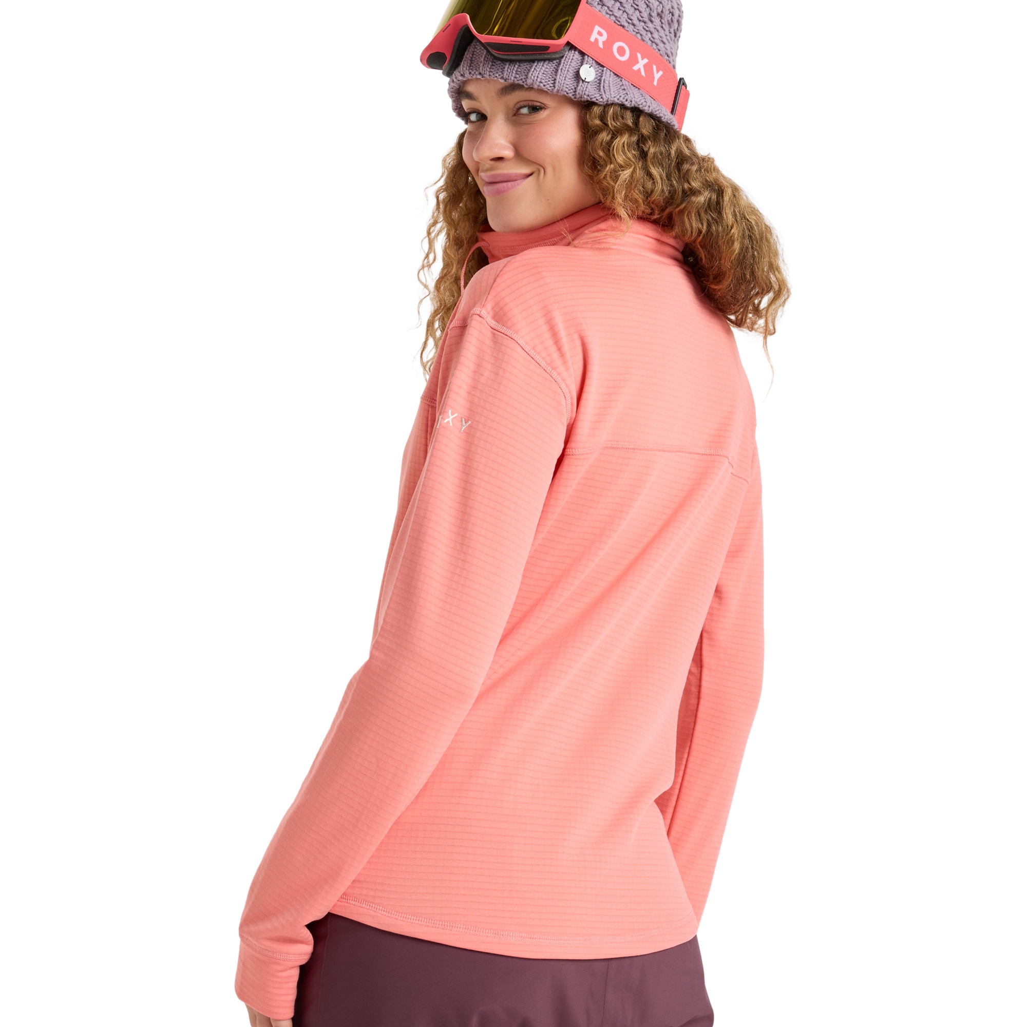 Camiseta de mujer Vertere Full Zip Roxy - Rosa Rosa-2