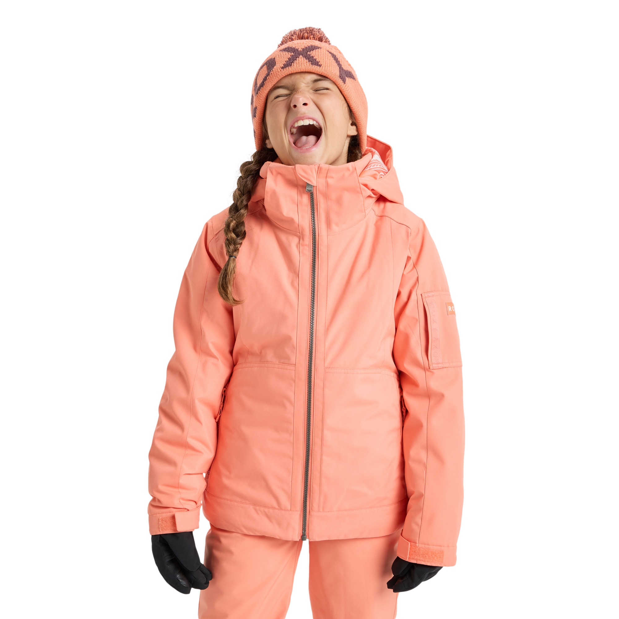 Chaqueta snow de niños Meade Roxy - Rosa Rosa-1