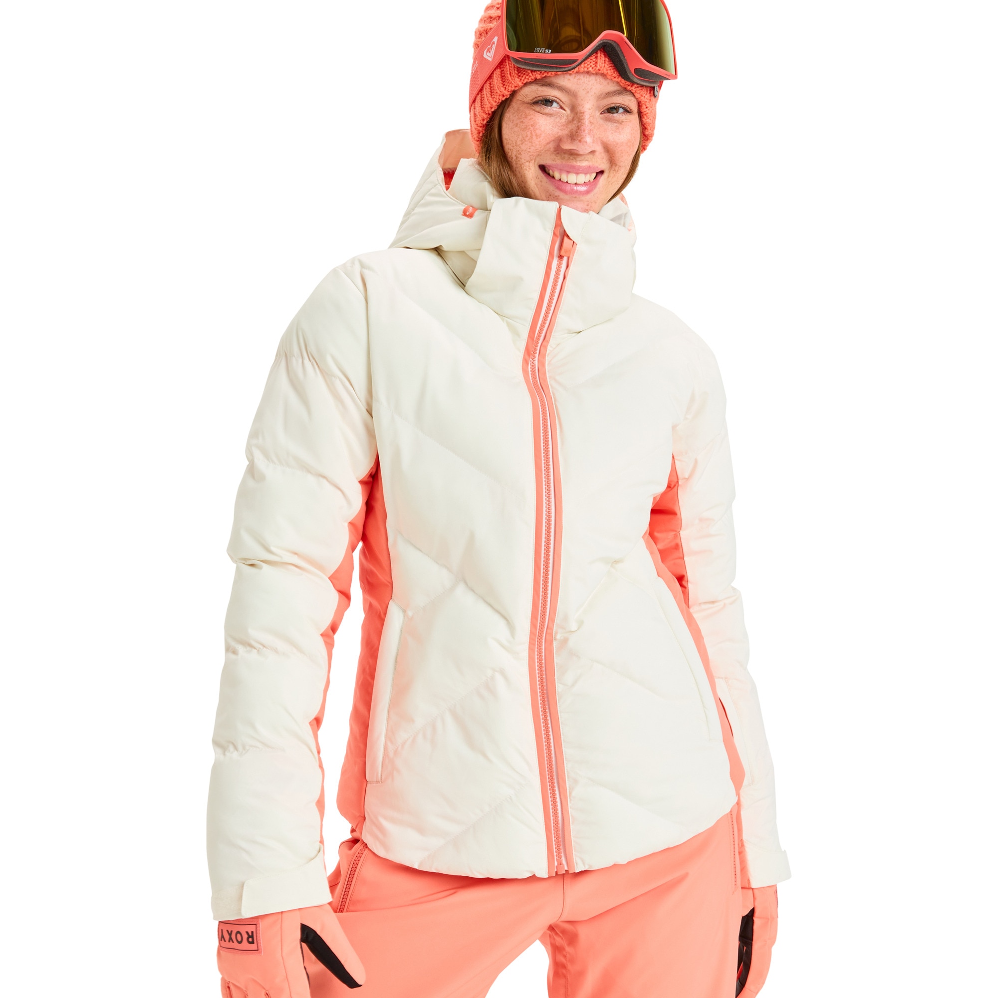 Chaqueta de mujer Snowdrift Roxy - Blanco Blanco-1