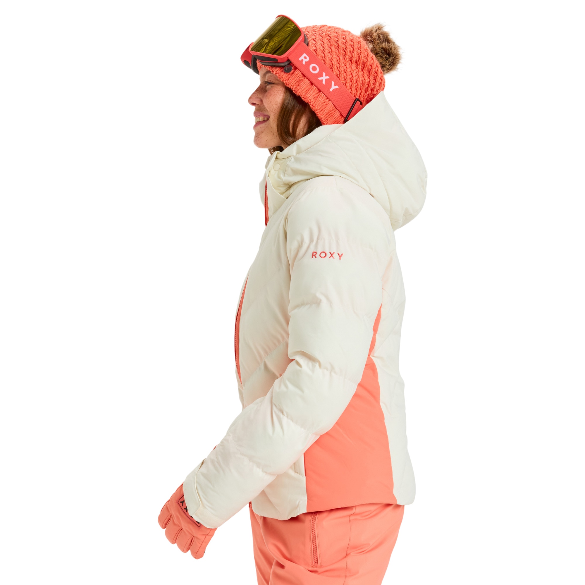 Chaqueta de mujer Snowdrift Roxy - Blanco Blanco-3