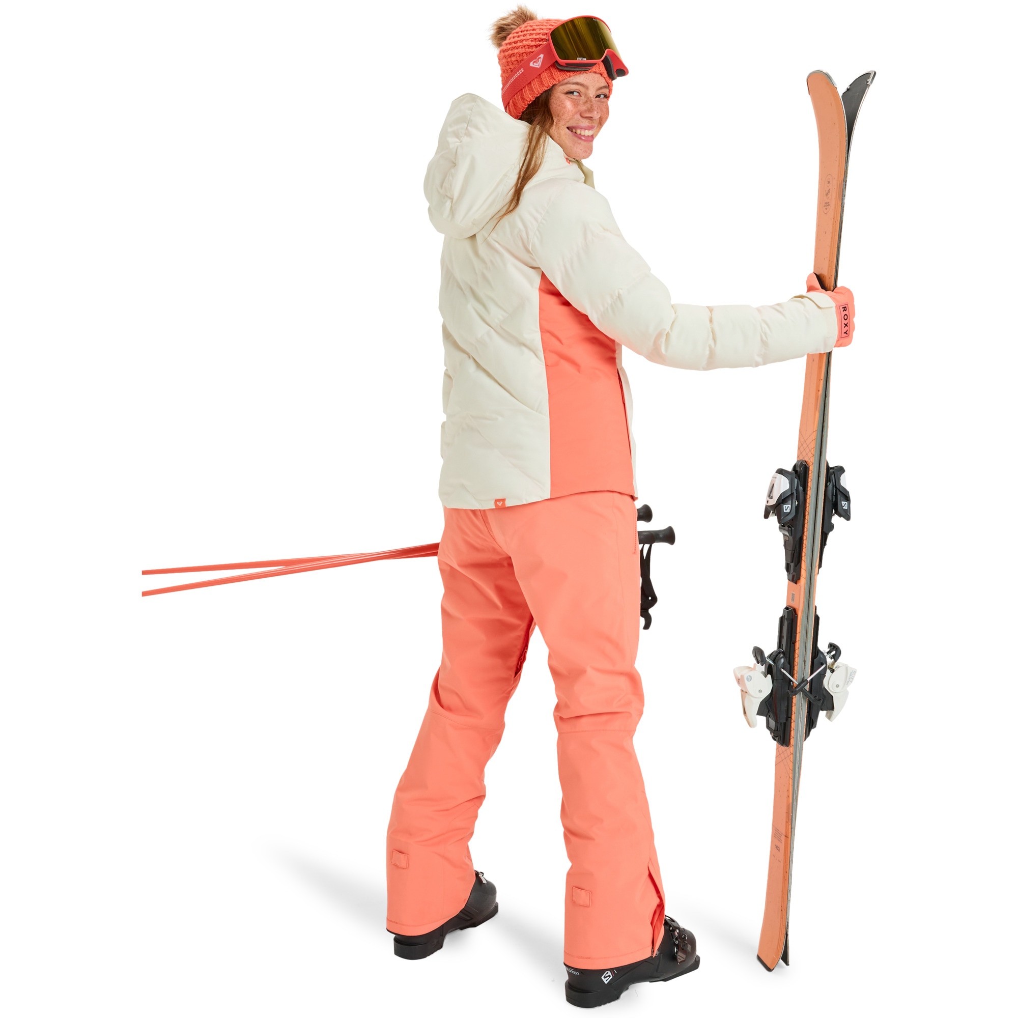 Chaqueta de mujer Snowdrift Roxy - Blanco Blanco-5