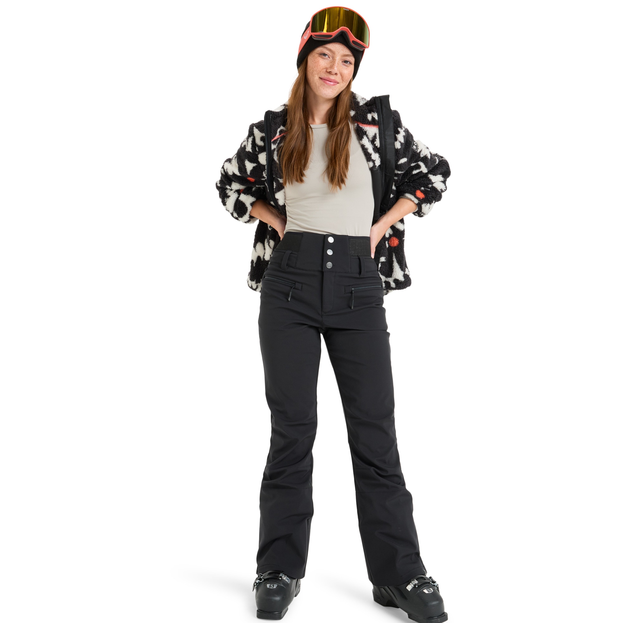 Pantalón de mujer Rising High Roxy - Negro Negro-4