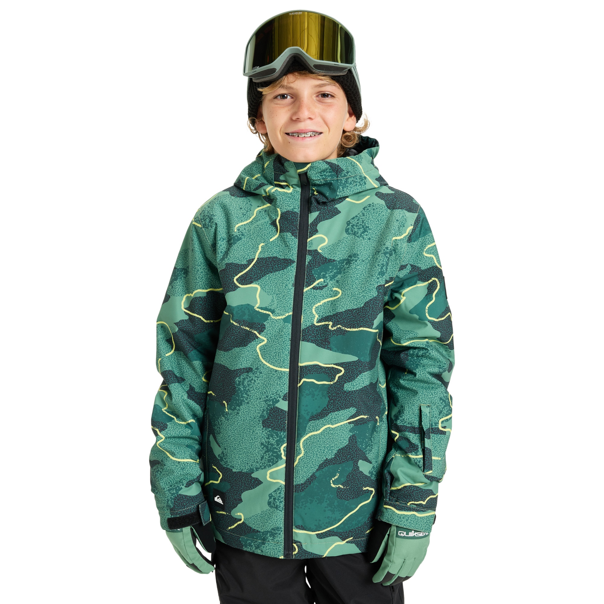 Chaqueta de niños Mission Printed Quiksilver - Verde Verde-1